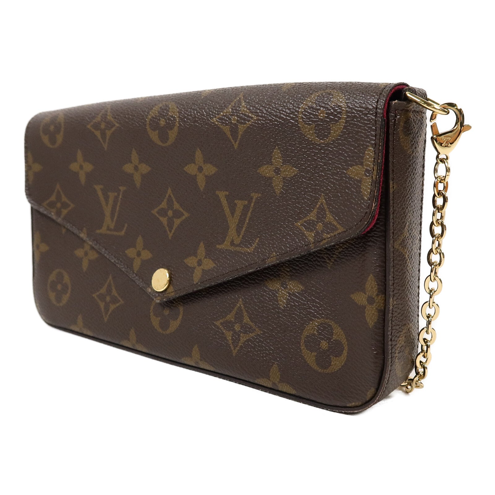 LOUIS VUITTON Monogram Pochette Felicie鏈帶肩背袋