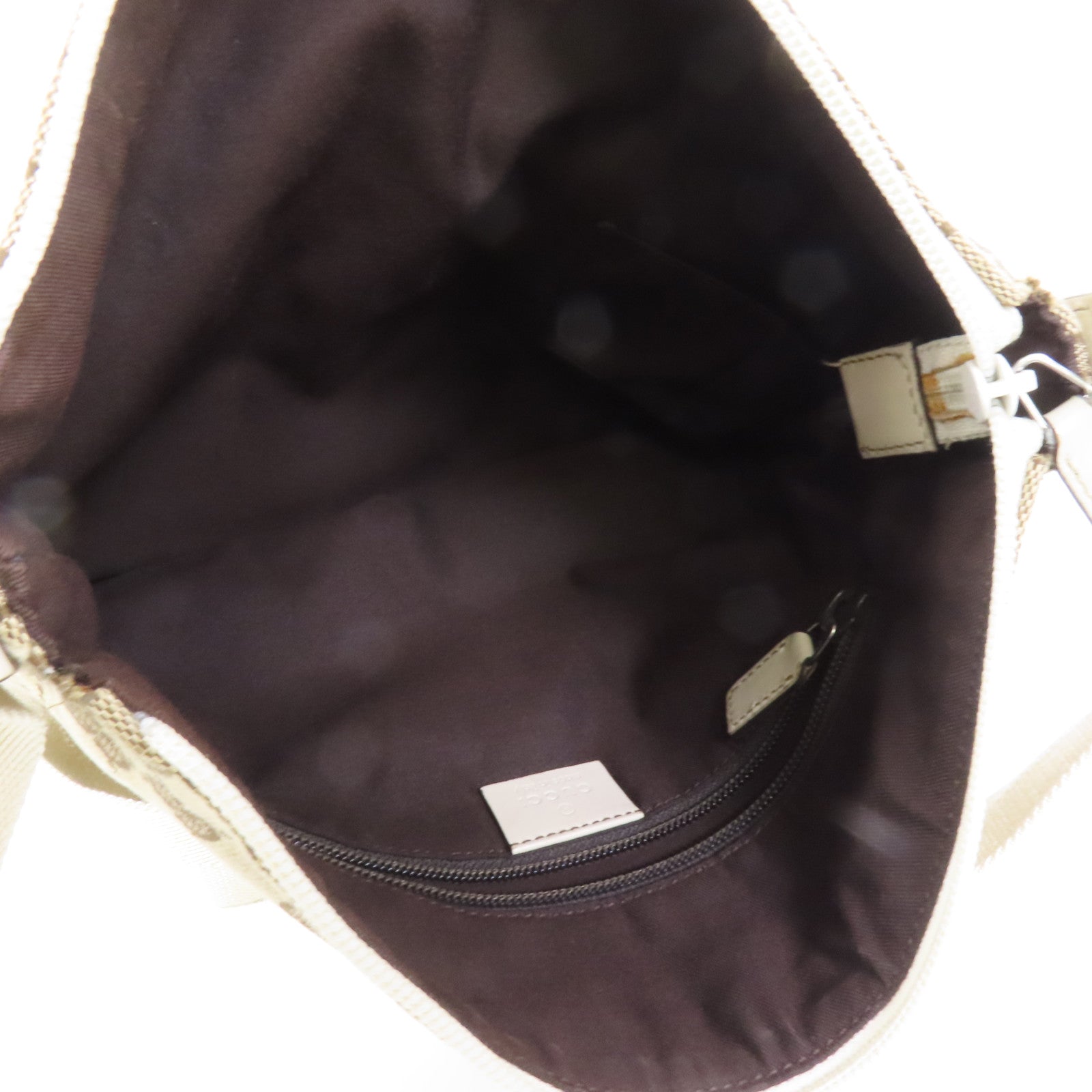 GUCCI 帆布Shoulder Bag銀扣肩背袋