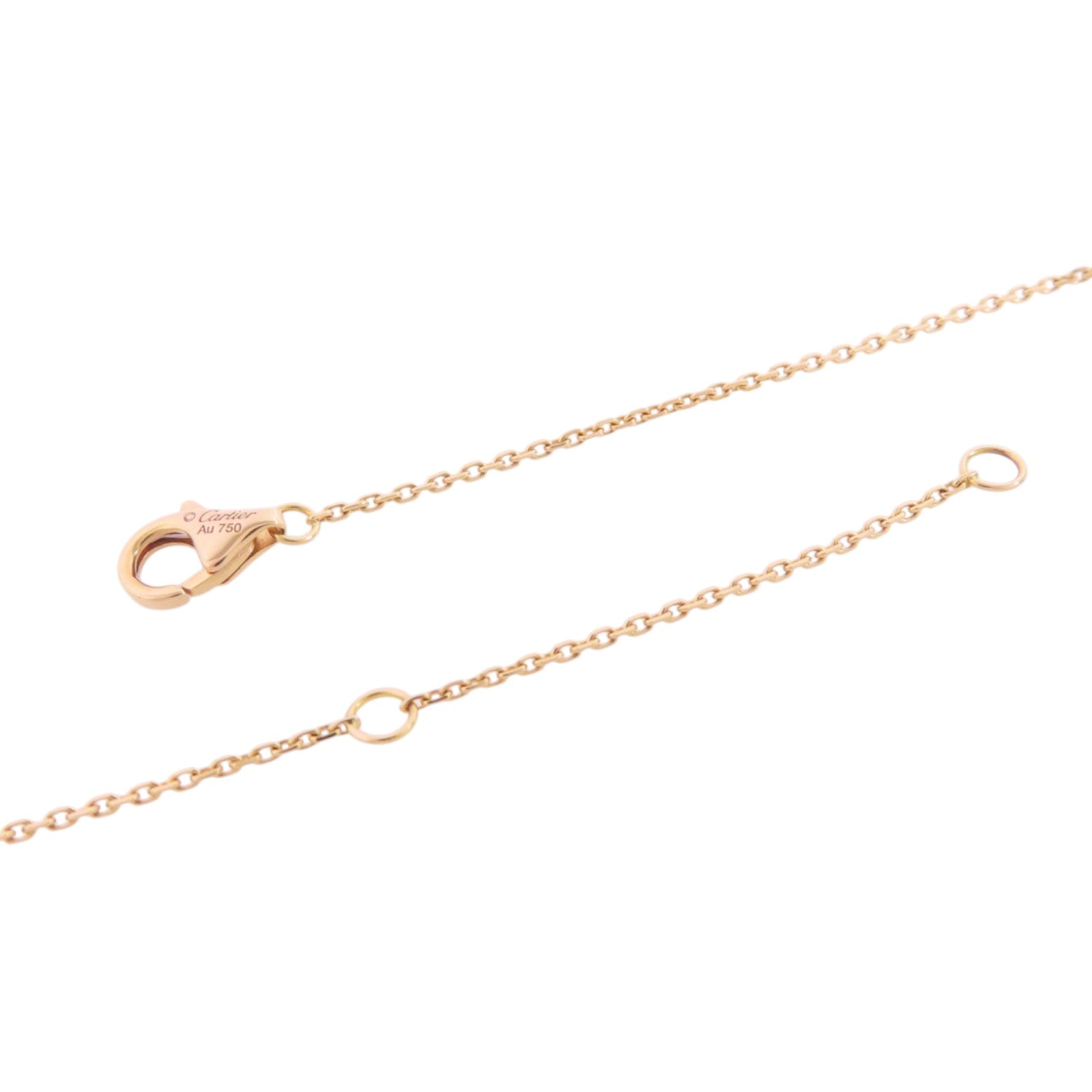 CARTIER 18K玫瑰金/紅玉髓/鑽石Amulette De Cartier Carnelian Diamond Nacklace項鏈