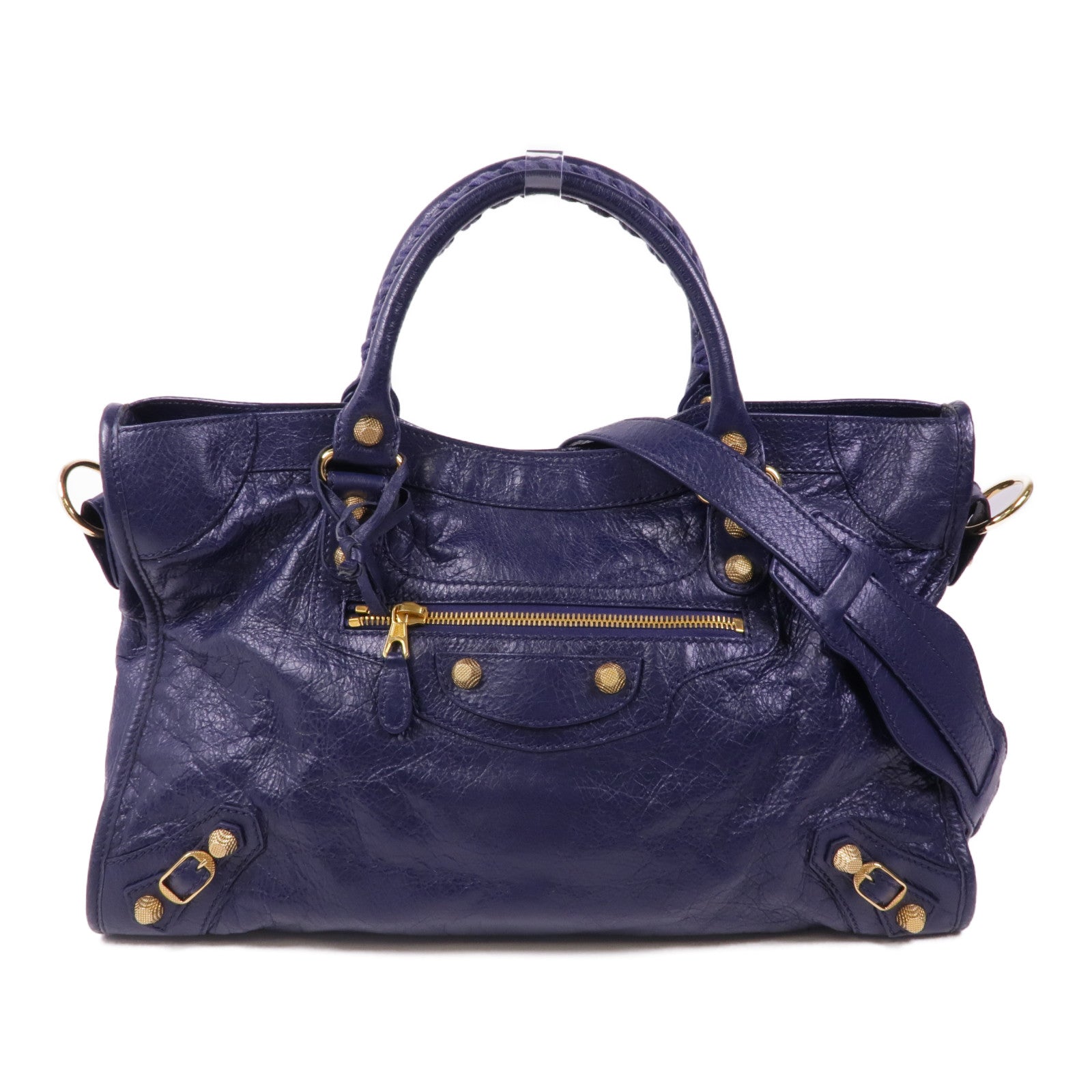 BALENCIAGA 牛皮皮革Giant City金扣手挽肩背兩用袋