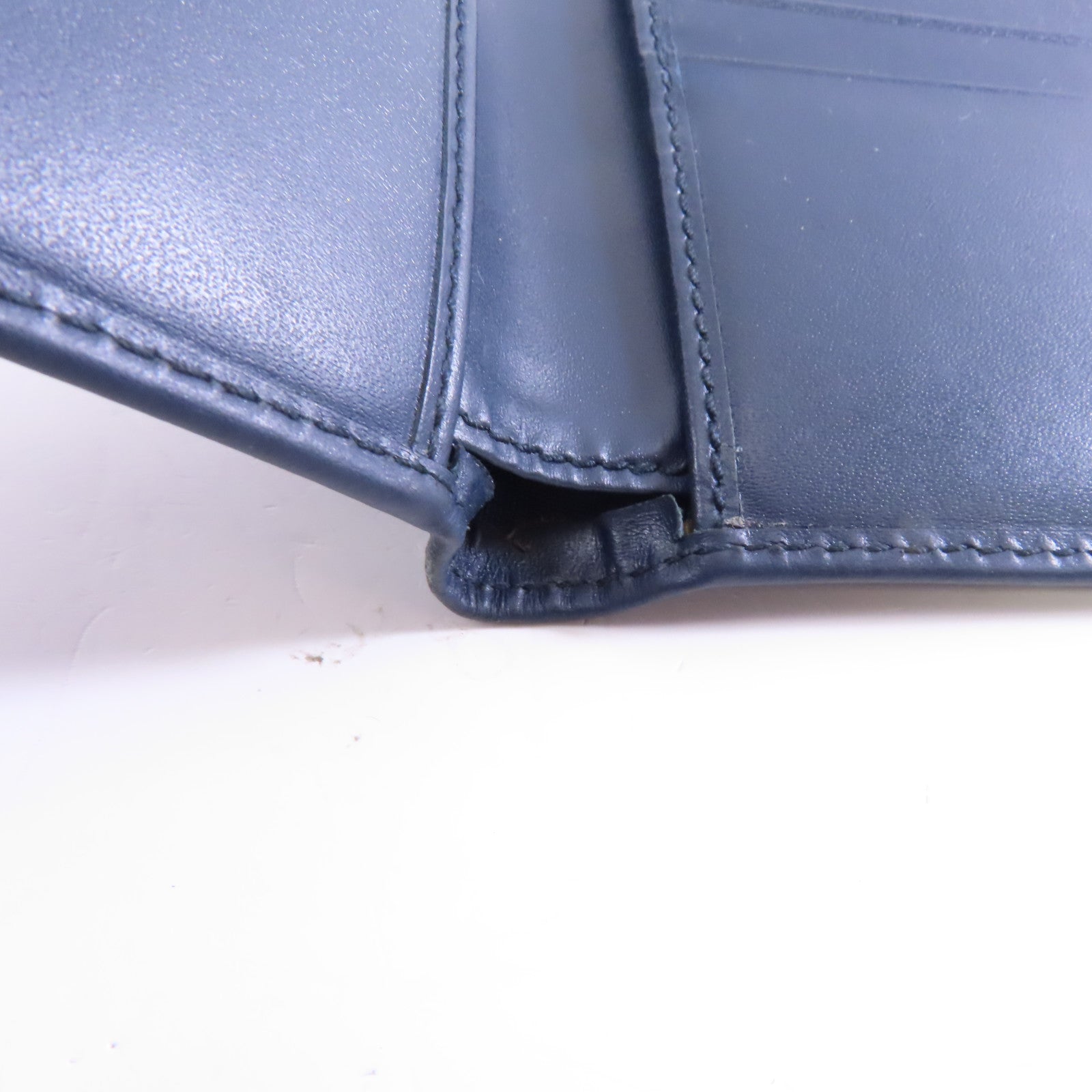 Salvatore Ferragamo 【激減優惠】牛皮皮革Wallet錢包藍色