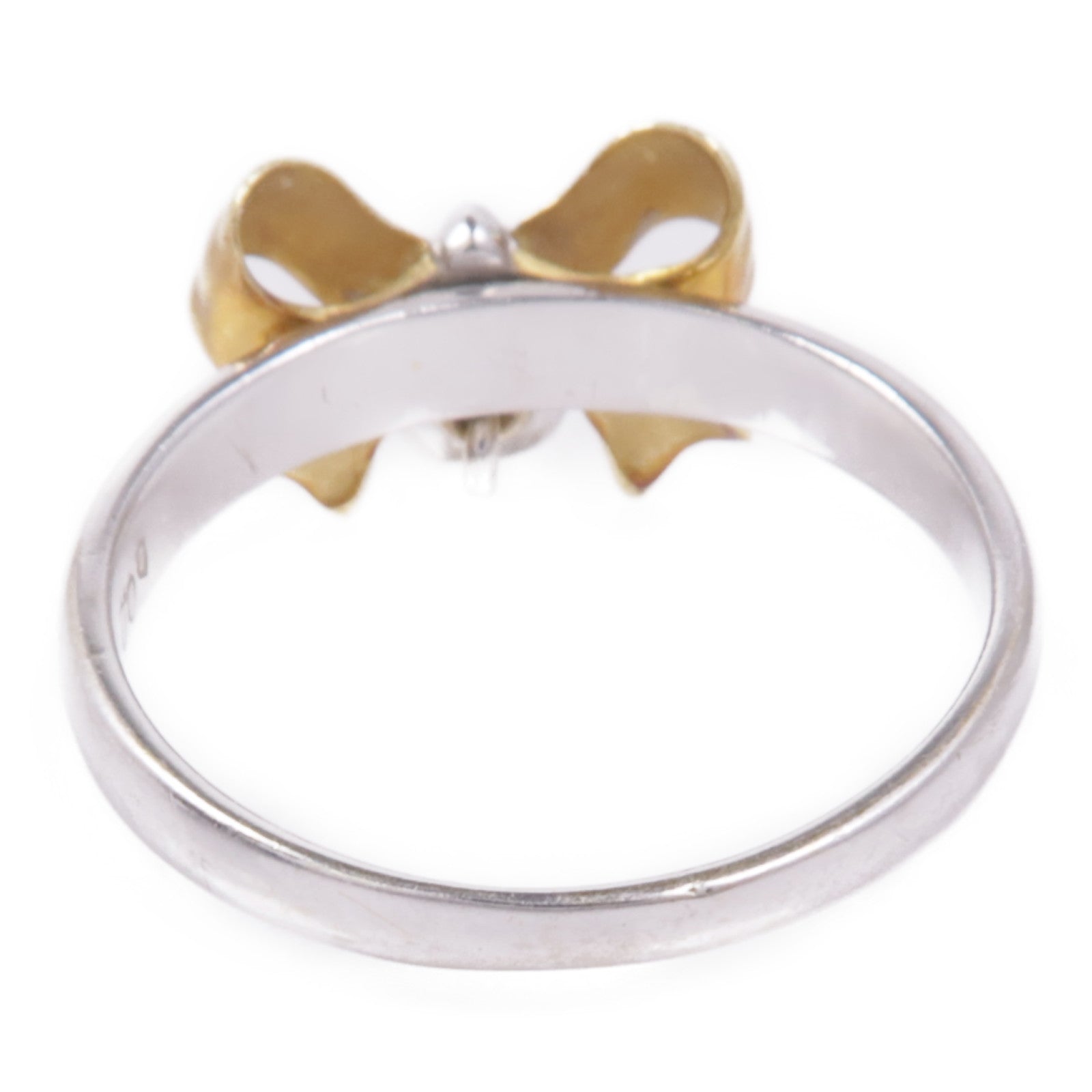 JEWELRY Diamond Ring 18K White Gold/Yellow Gold US#5
