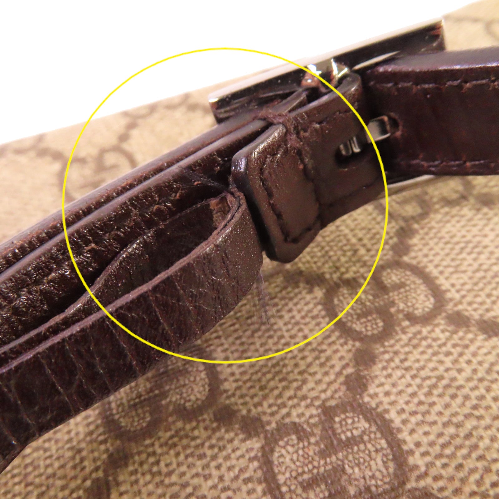 GUCCI 塗層帆布Waist Bag腰包啡色