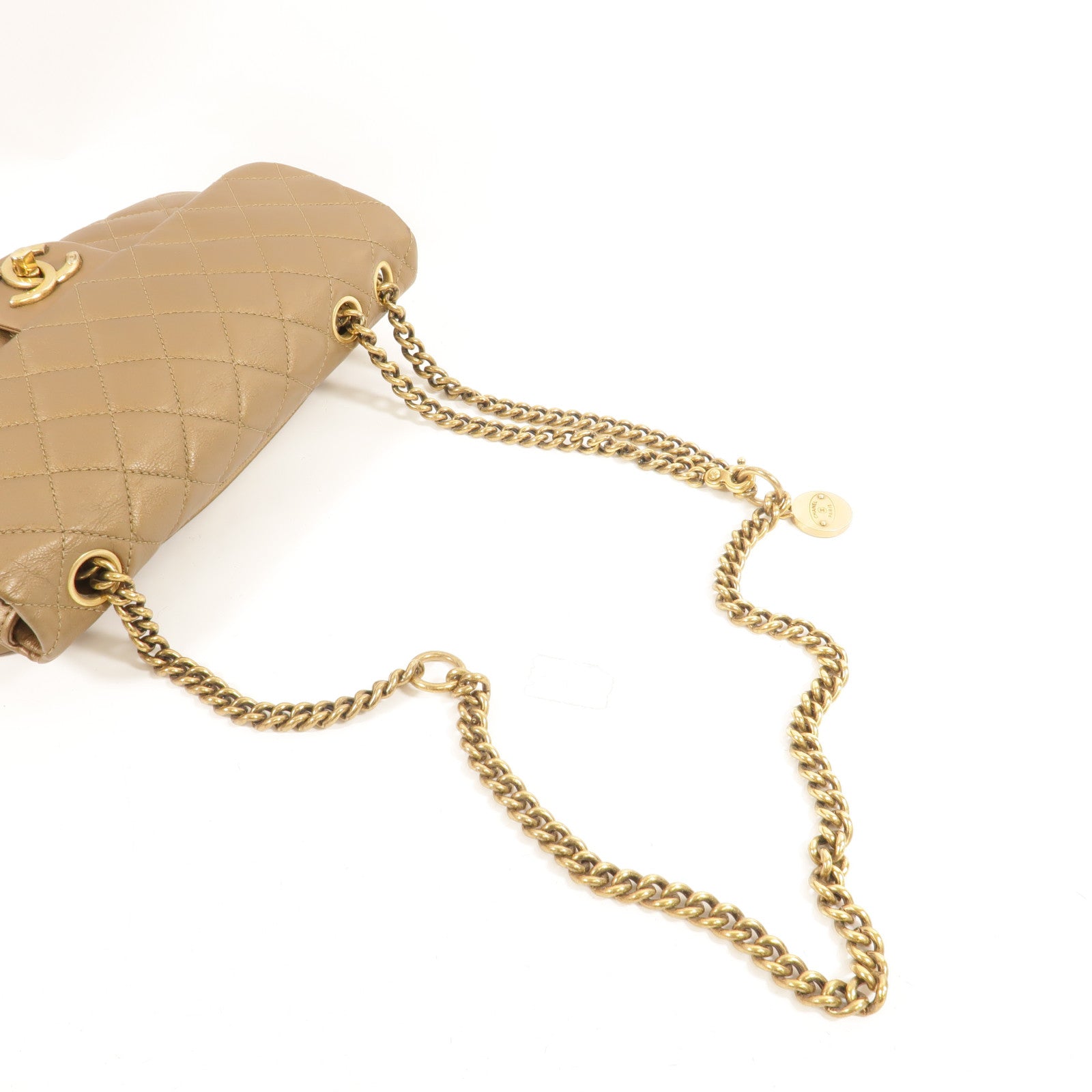 CHANEL 牛皮皮革CC Crown Flap肩背袋