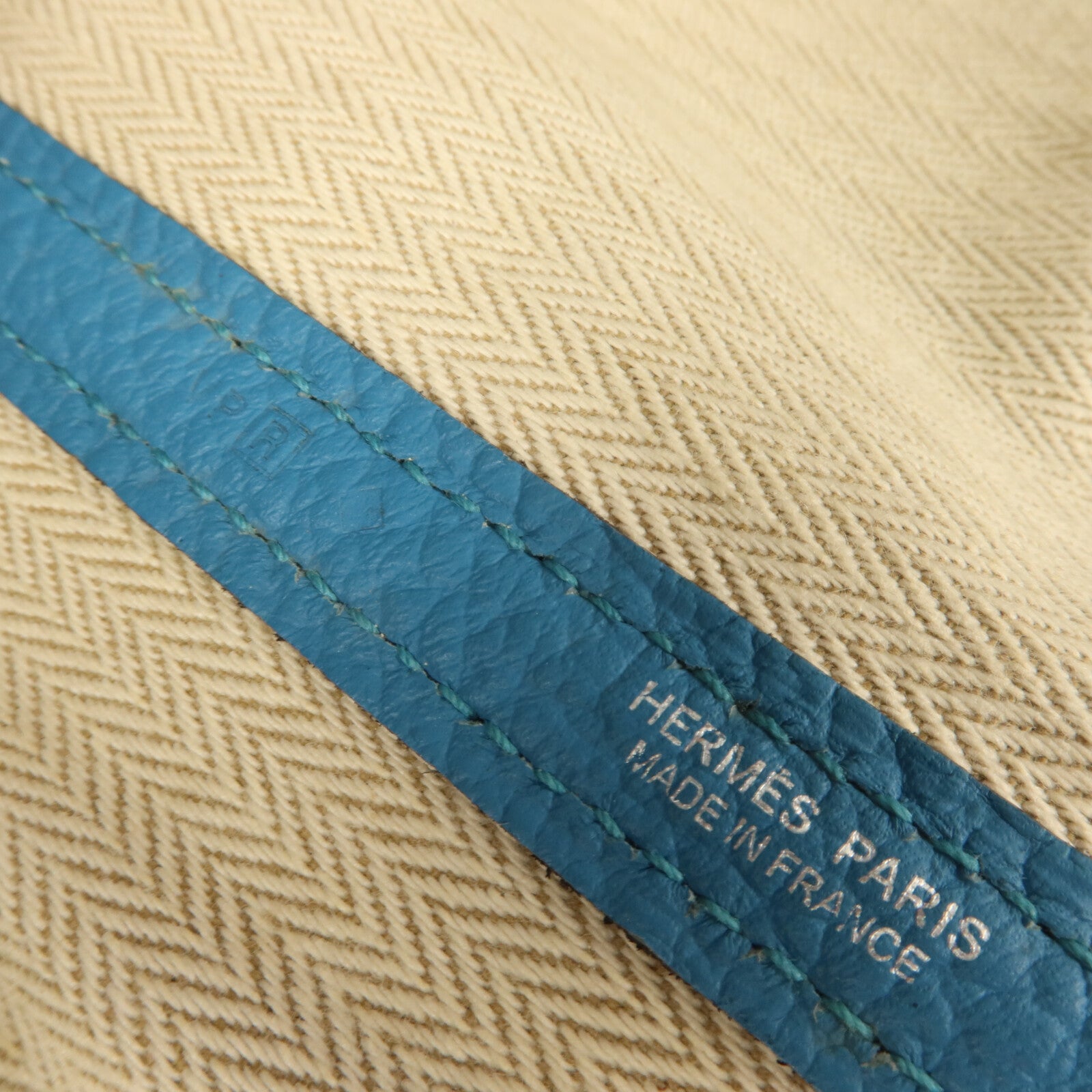 HERMES Negonda皮革Garden Party TPM手挽袋Turquoise
