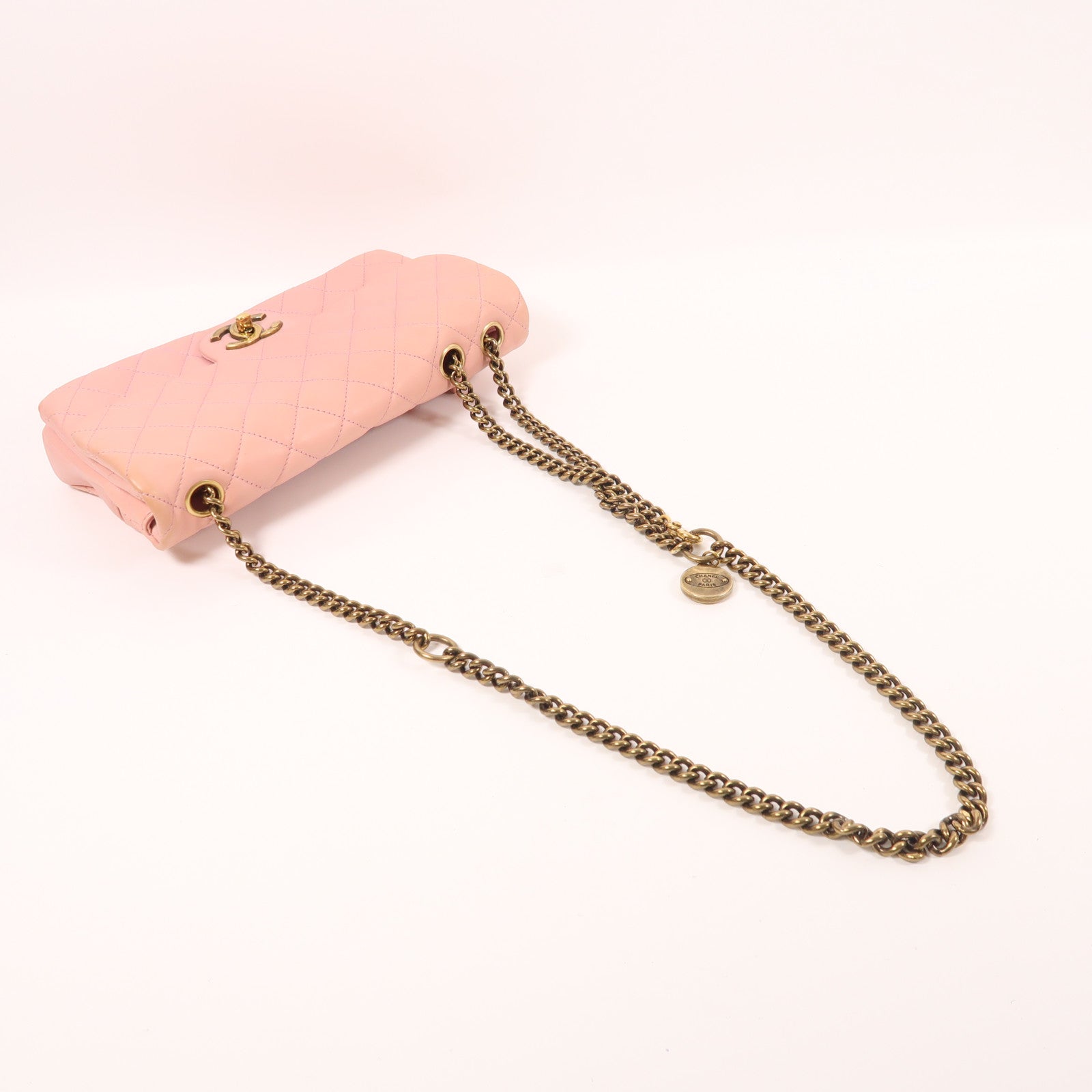 CHANEL 牛皮皮革Chain Shoulder鏈帶肩背袋