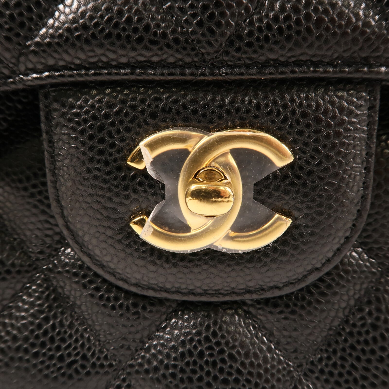 CHANEL 牛皮皮革Large Classic金扣鏈帶肩背袋