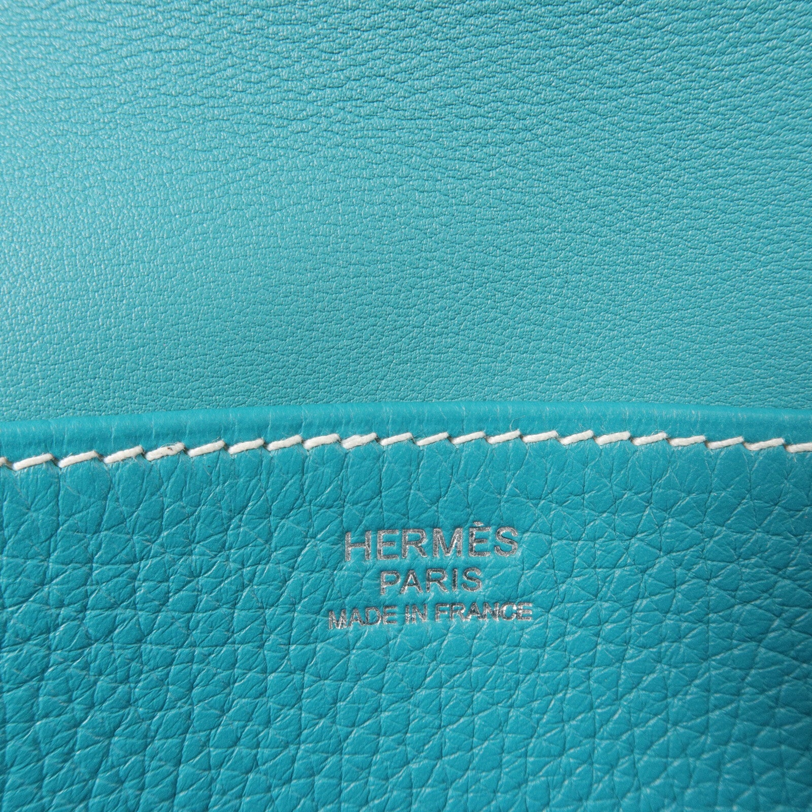 HERMES Clemence皮革Halzan 31手挽肩背兩用袋Vert Verone