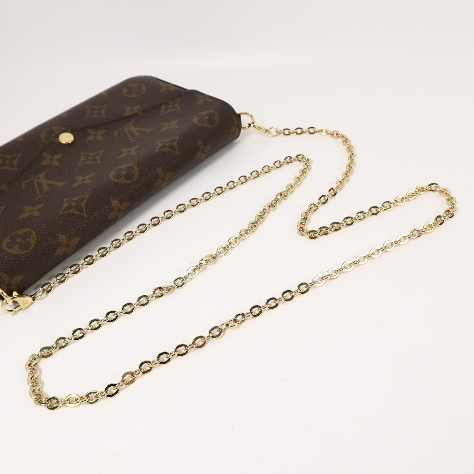LOUIS VUITTON Monogram Pochette Felicie鏈帶肩背袋