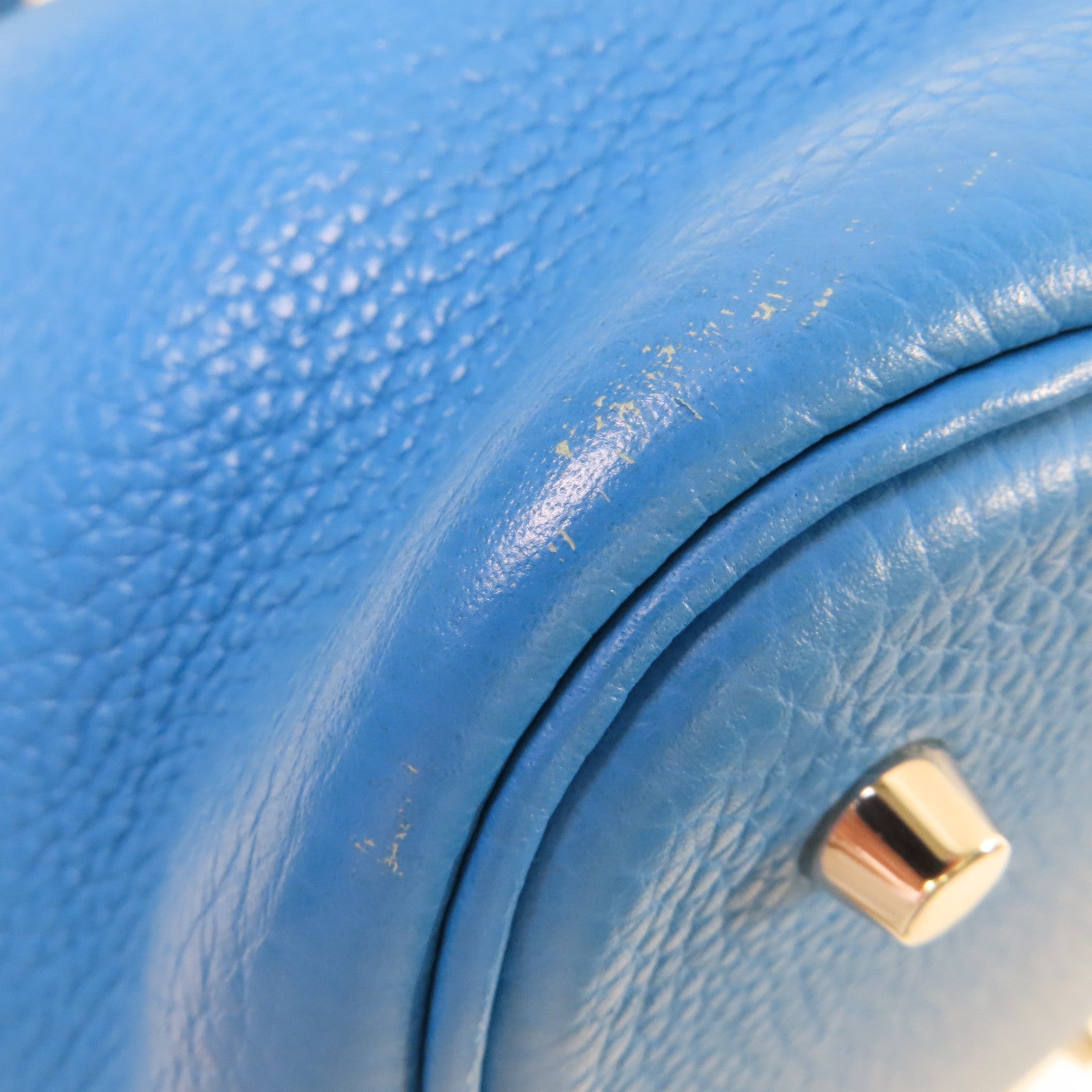 HERMES Clemence皮革Picotin MM Tote Bag銀扣手挽袋Bleu Zanzibar坦桑尼亞藍色