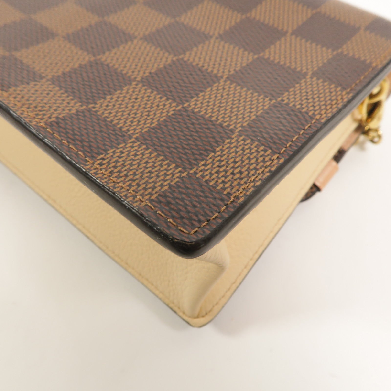 LOUIS VUITTON Damier Vavin Chain Wallet金扣鏈帶肩背袋