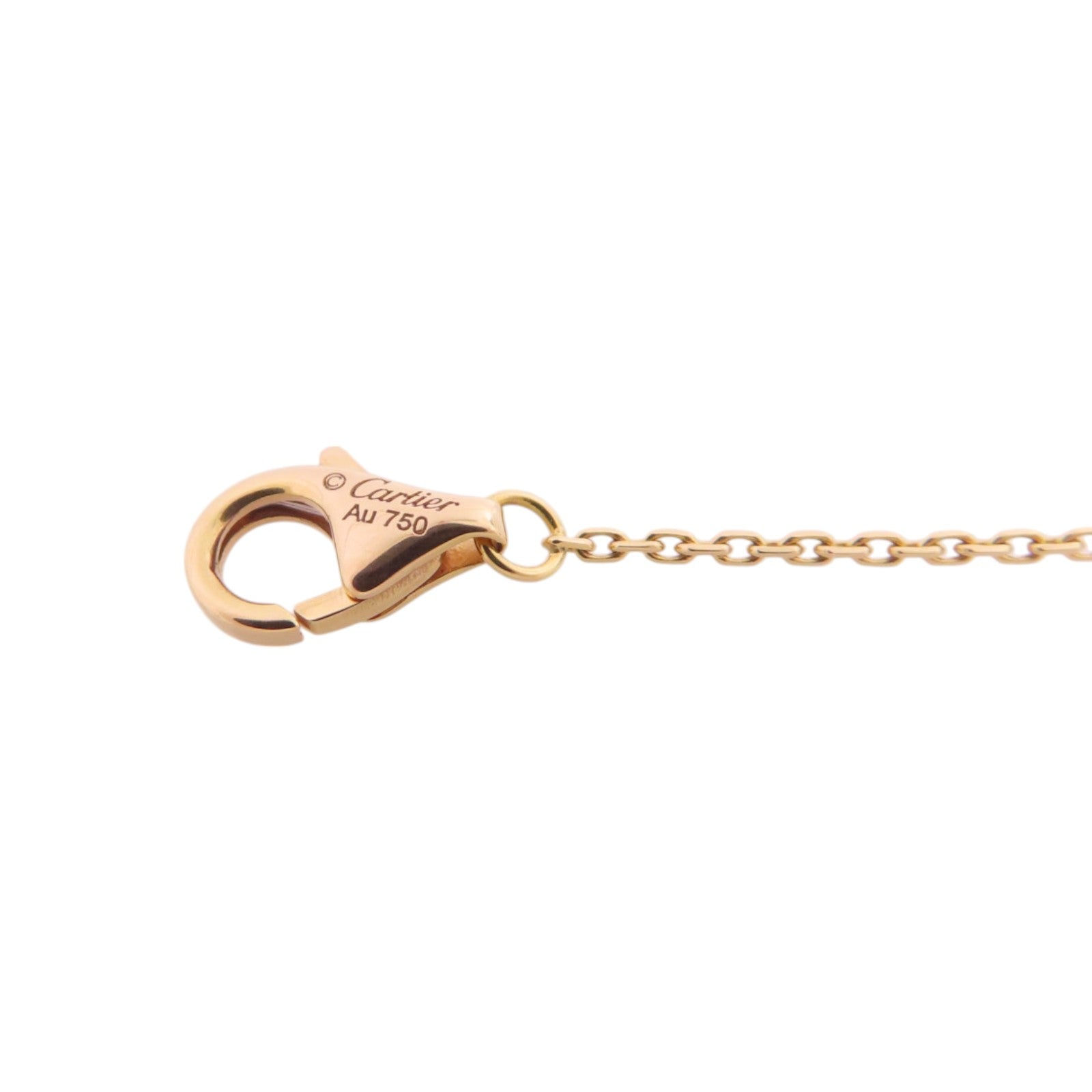CARTIER 18K玫瑰金/紅玉髓/鑽石Amulette De Cartier Carnelian Diamond Nacklace項鏈