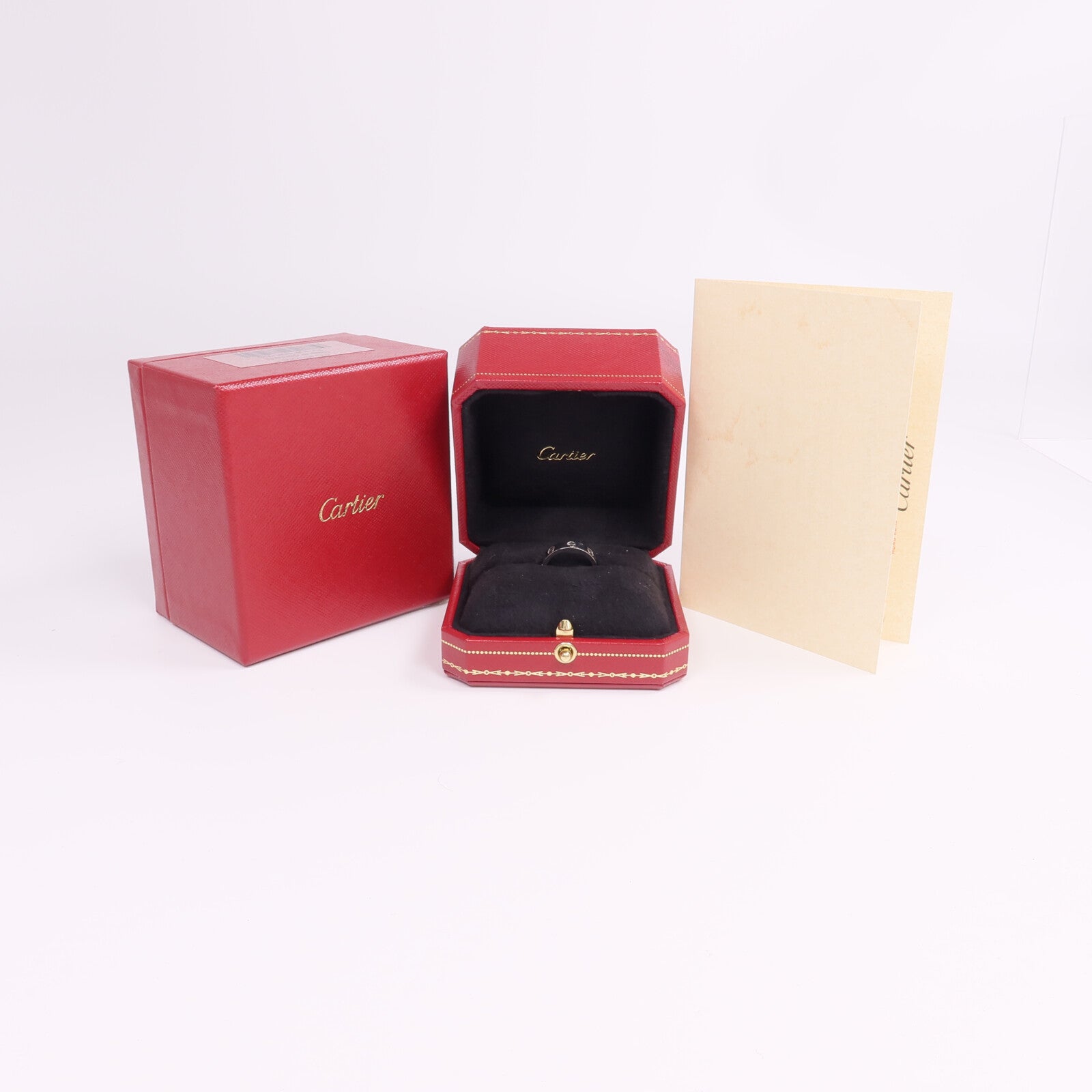 CARTIER 【激減優惠】18K白金Mini Love Ring鑽石戒指Cartier#47/US#4.25