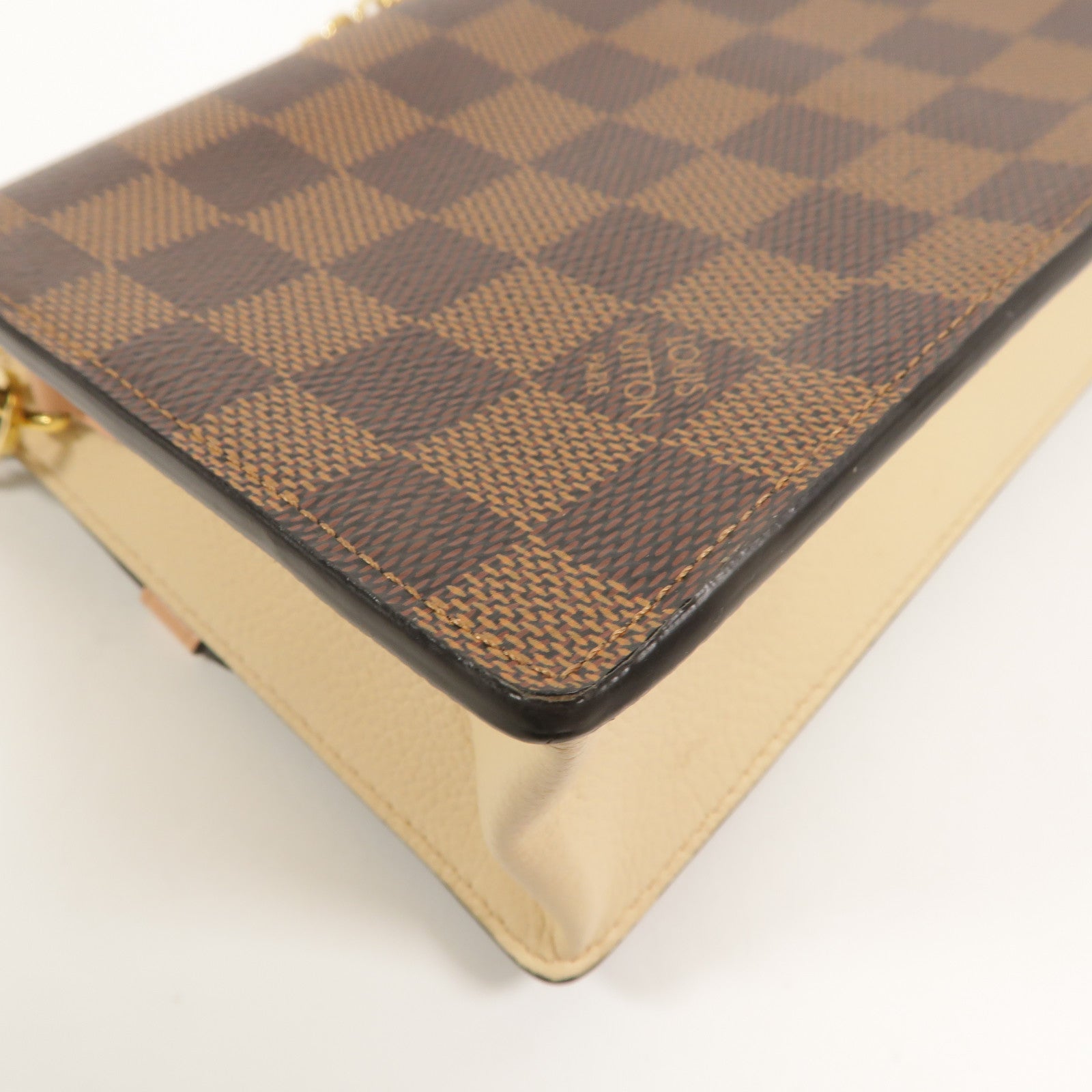 LOUIS VUITTON Damier Vavin Chain Wallet金扣鏈帶肩背袋