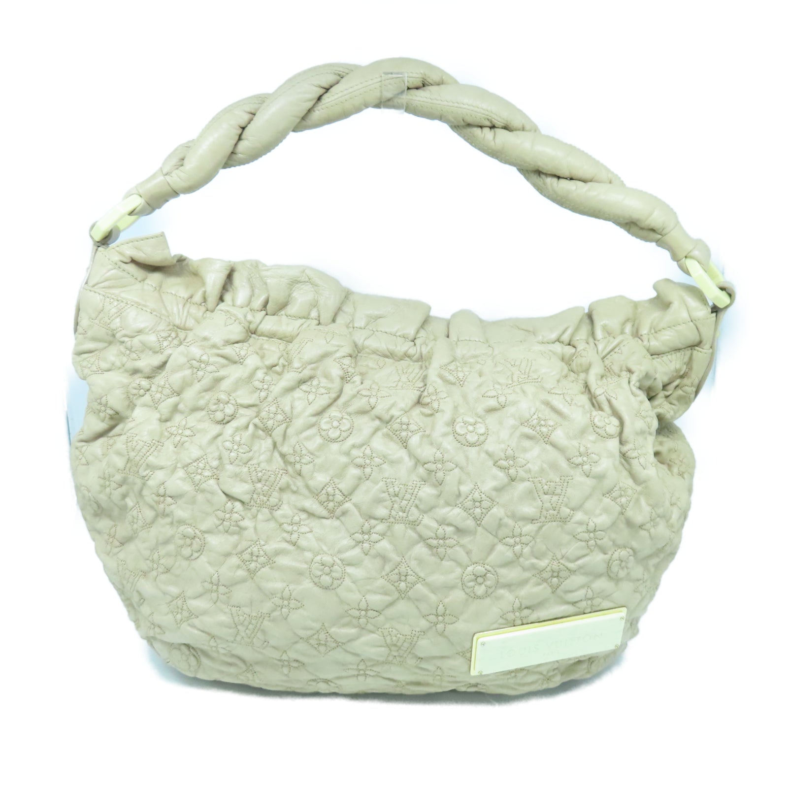 LOUIS VUITTON 【清倉大減價】Monogram Olympe Nimbus GM金扣肩背袋米色