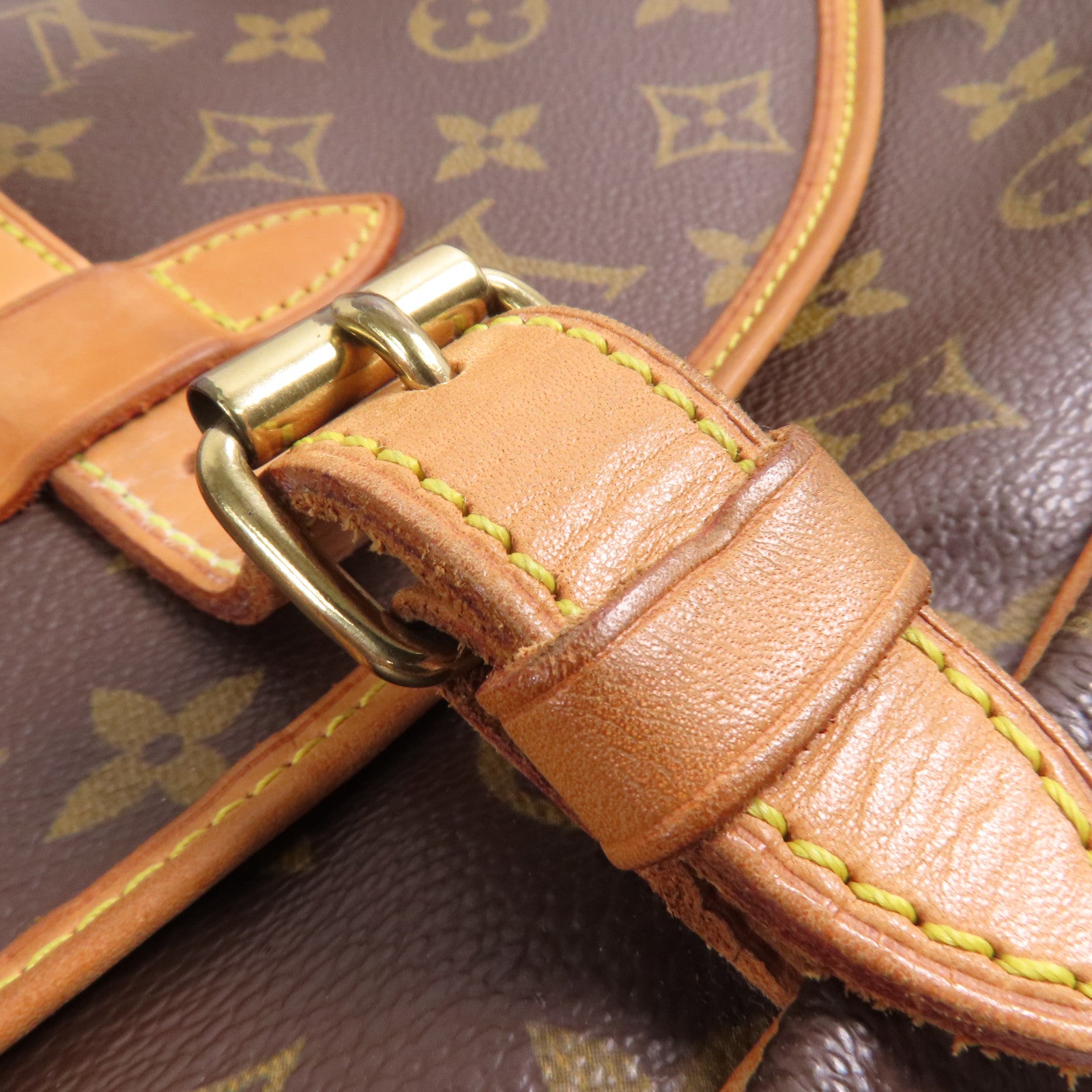 LOUIS VUITTON Monogram Saumur 30金扣肩背袋棕色