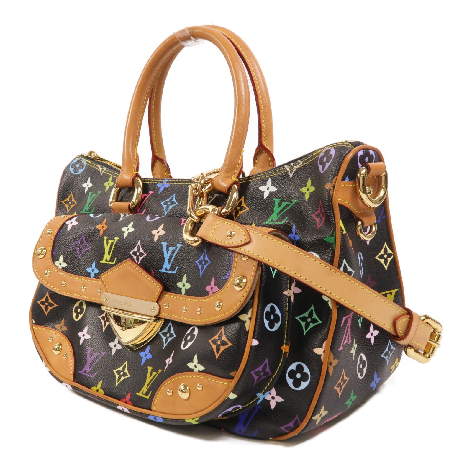 LOUIS VUITTON Monogram Multicolore Rita金扣手挽肩背兩用袋