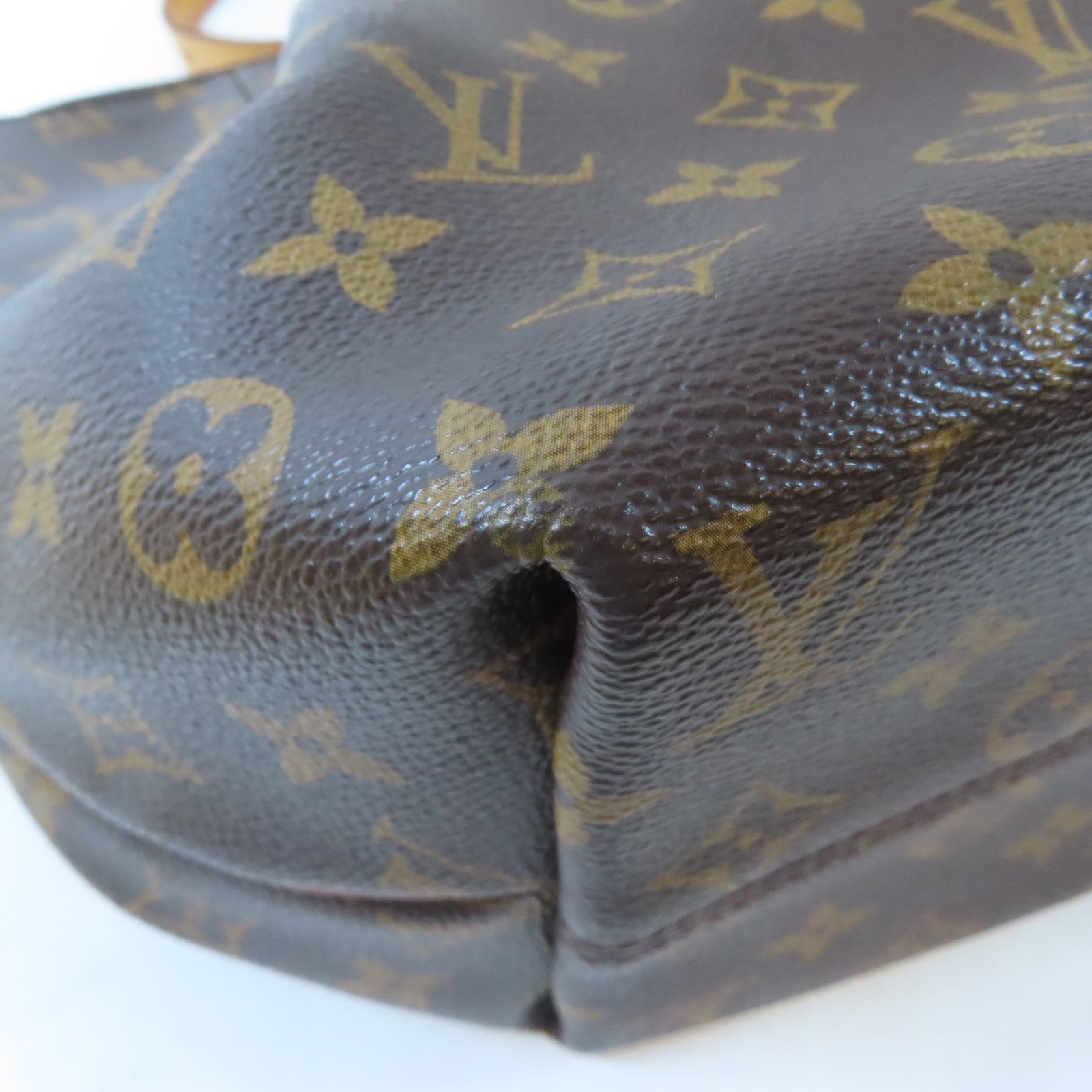 LOUIS VUITTON Monogram Turenne MM金扣手挽肩背兩用袋棕色