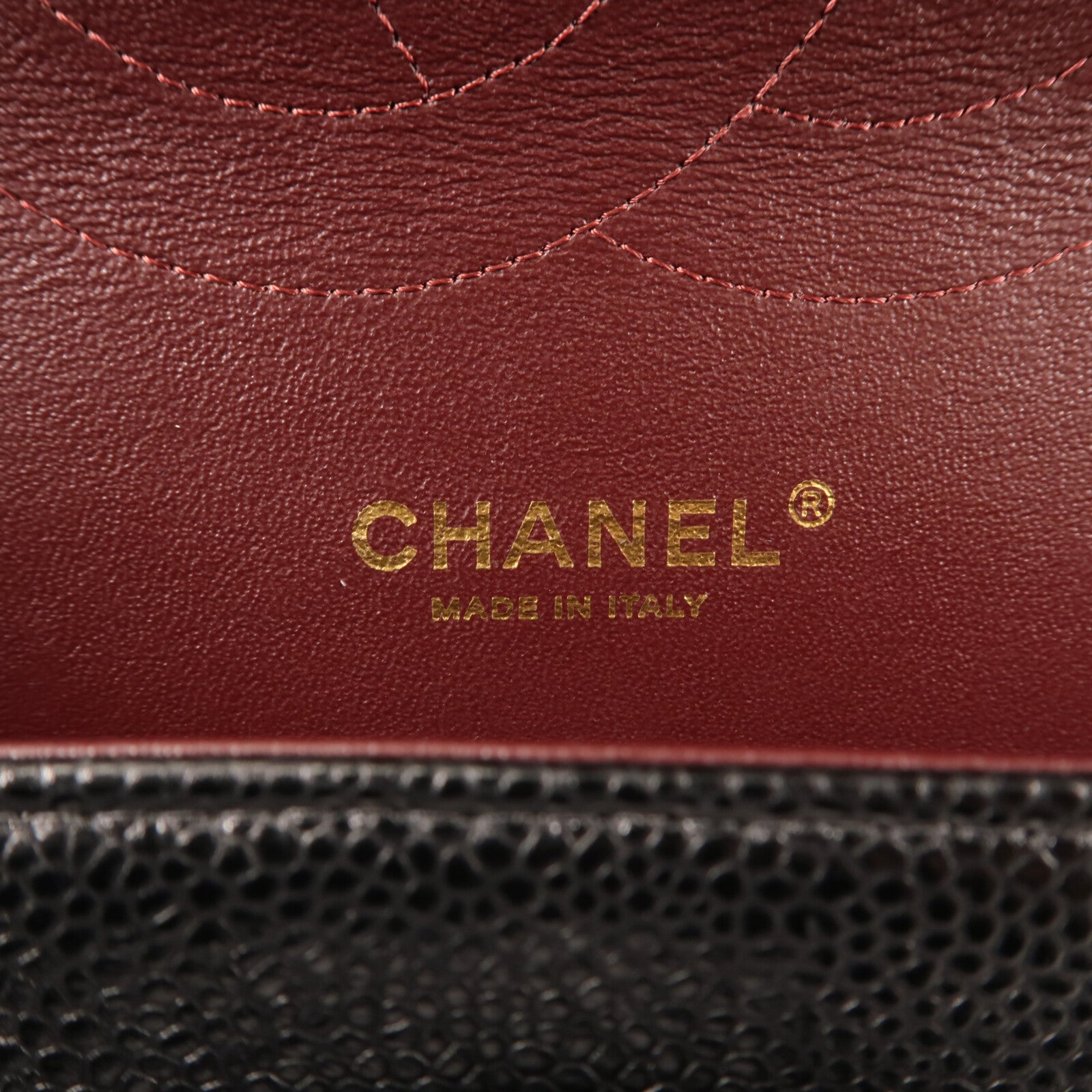CHANEL 牛皮皮革Large Classic金扣鏈帶肩背袋