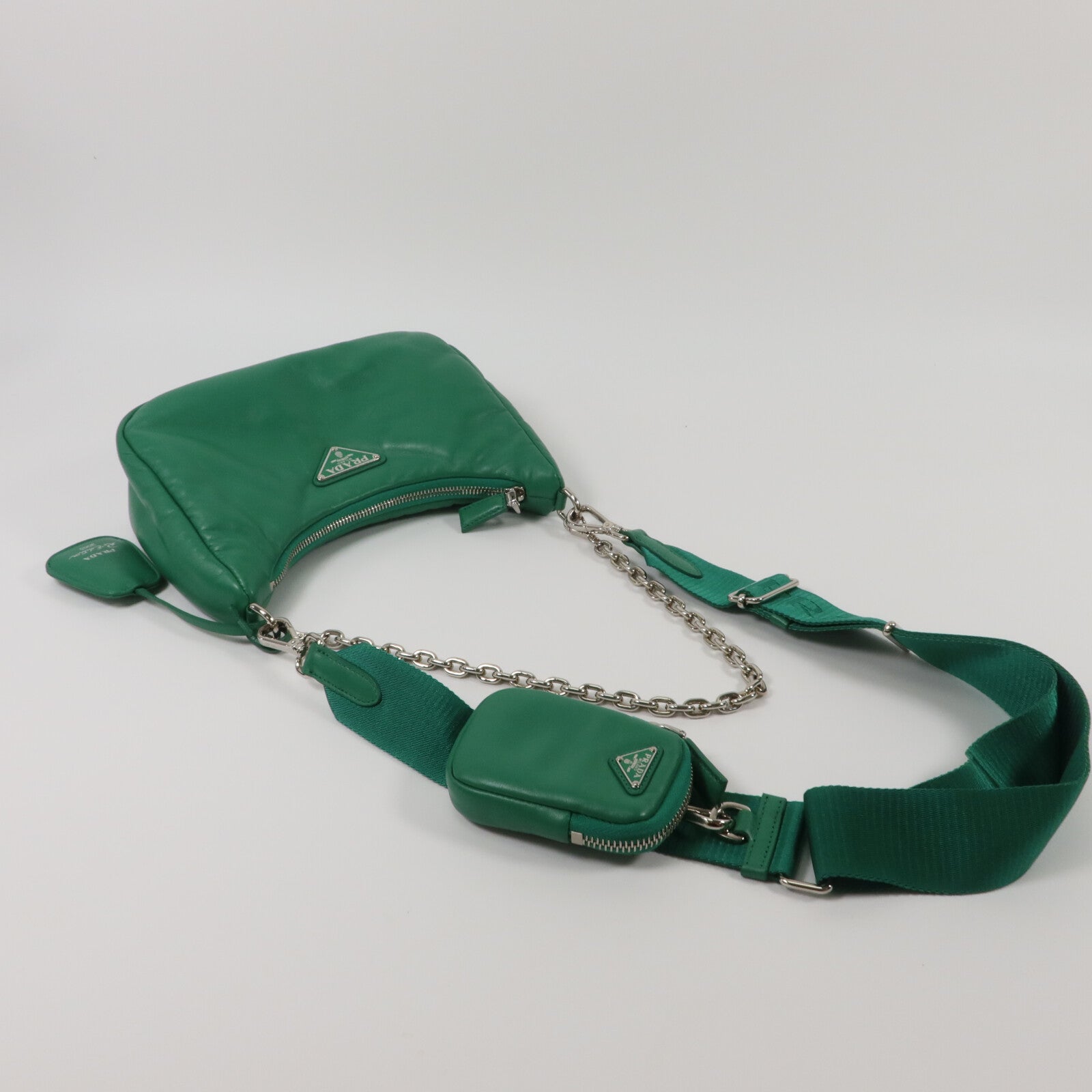PRADA 羊皮皮革Shoulder Bag (Re-Edition 2005)手挽肩背兩用袋