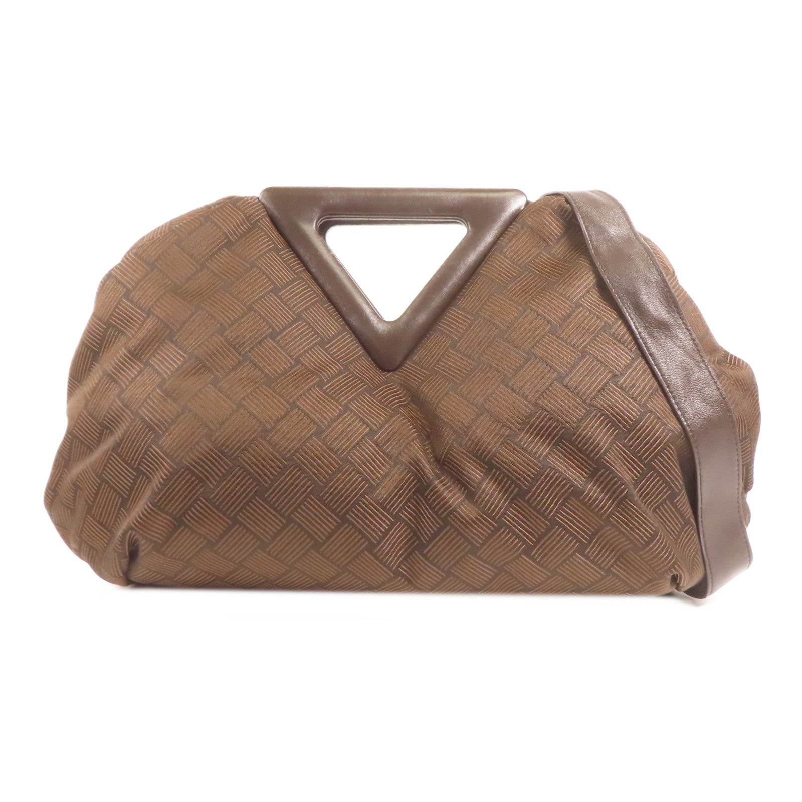 BOTTEGA VENETA 尼龍/皮革Point Triangle Shoulder Bag手挽肩背兩用袋