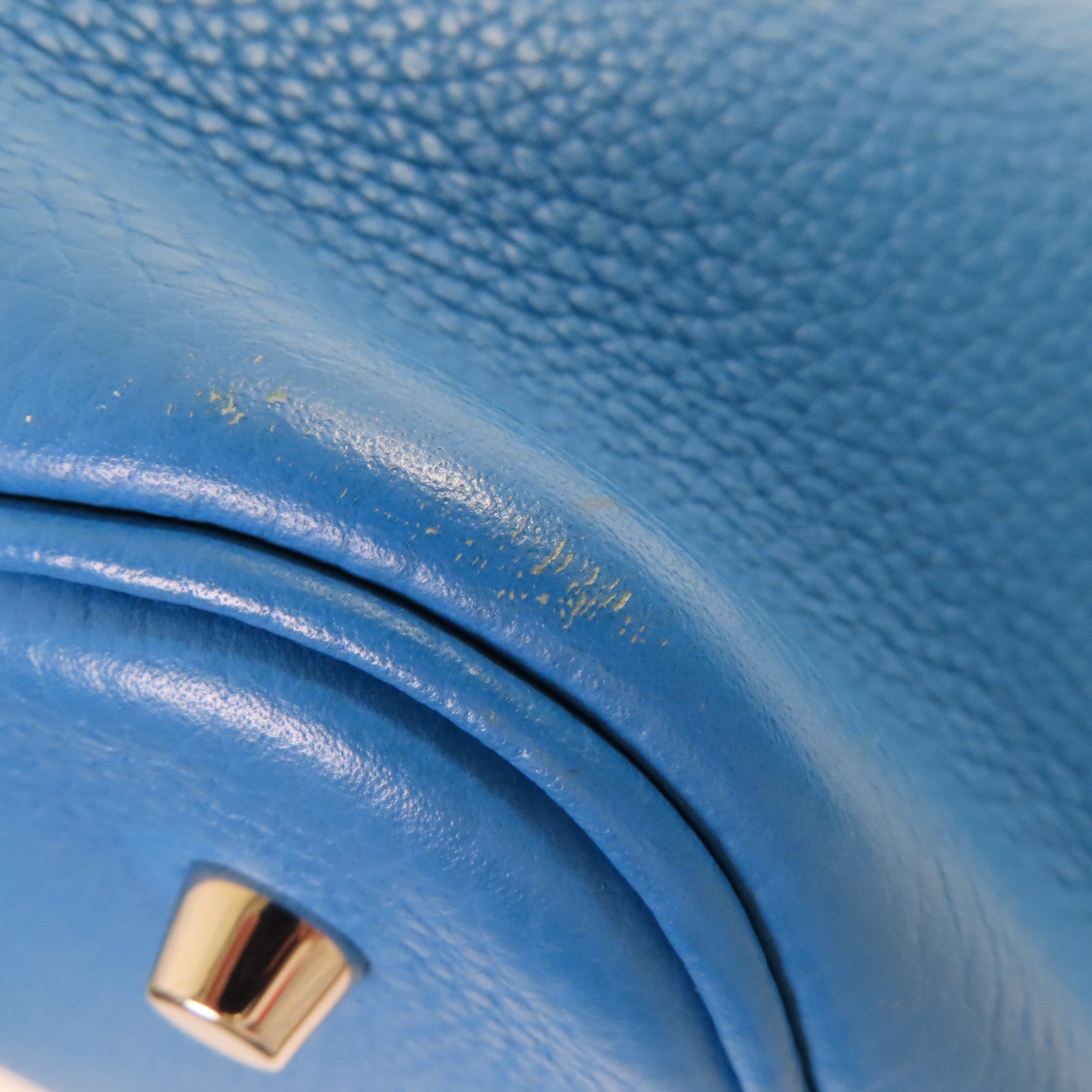 HERMES Clemence皮革Picotin MM Tote Bag銀扣手挽袋Bleu Zanzibar坦桑尼亞藍色