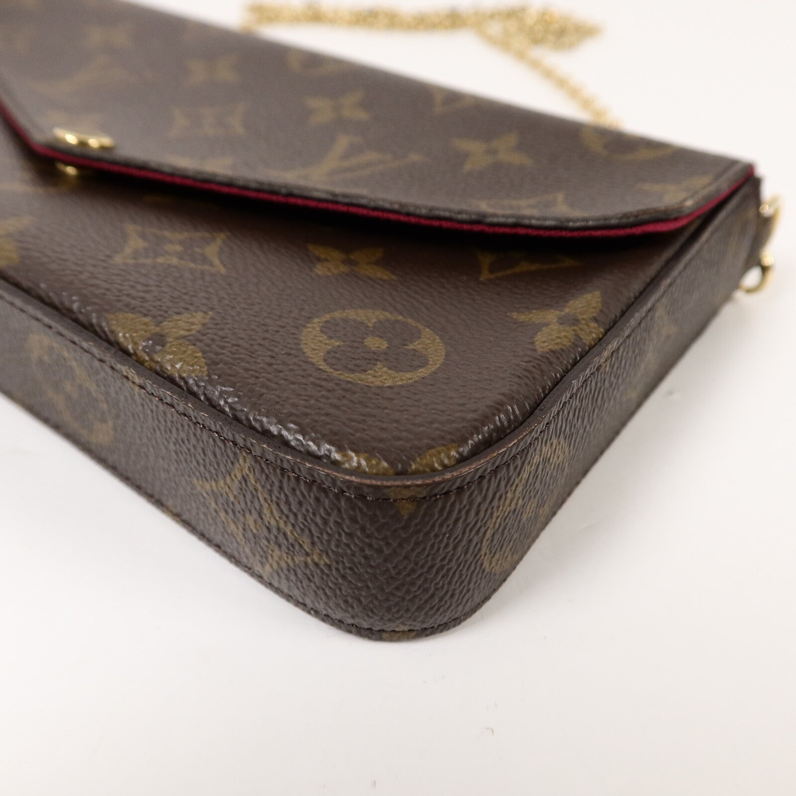 LOUIS VUITTON Monogram Pochette Felicie鏈帶肩背袋