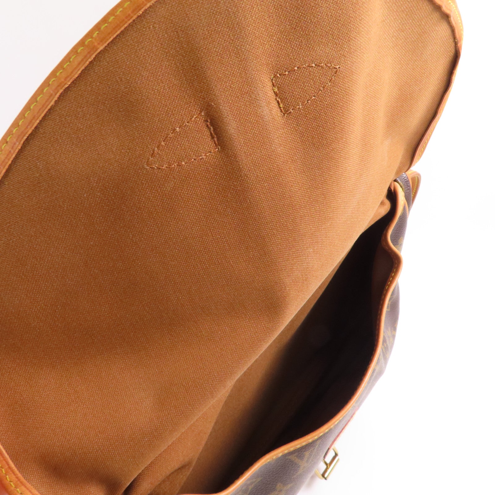 LOUIS VUITTON Monogram Saumur 30金扣肩背袋棕色