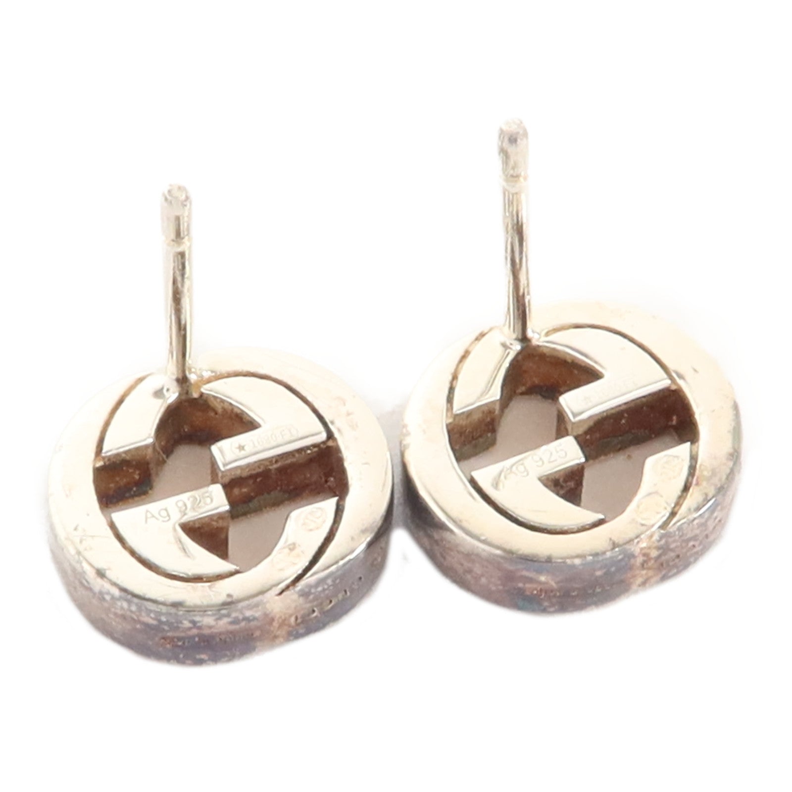 GUCCI 925純銀Interlocking G Earrings耳環
