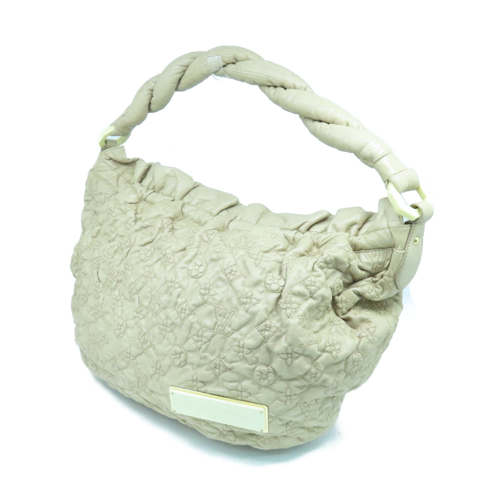 LOUIS VUITTON 【清倉大減價】Monogram Olympe Nimbus GM金扣肩背袋米色