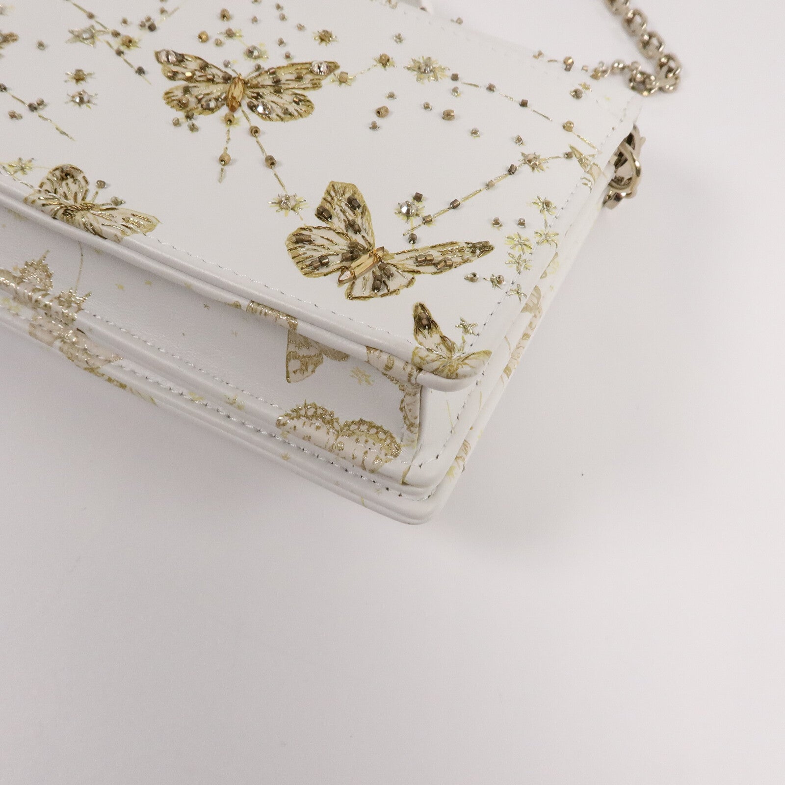 Dior 牛皮皮革Mini Miss Dior鏈帶手挽肩背兩用袋