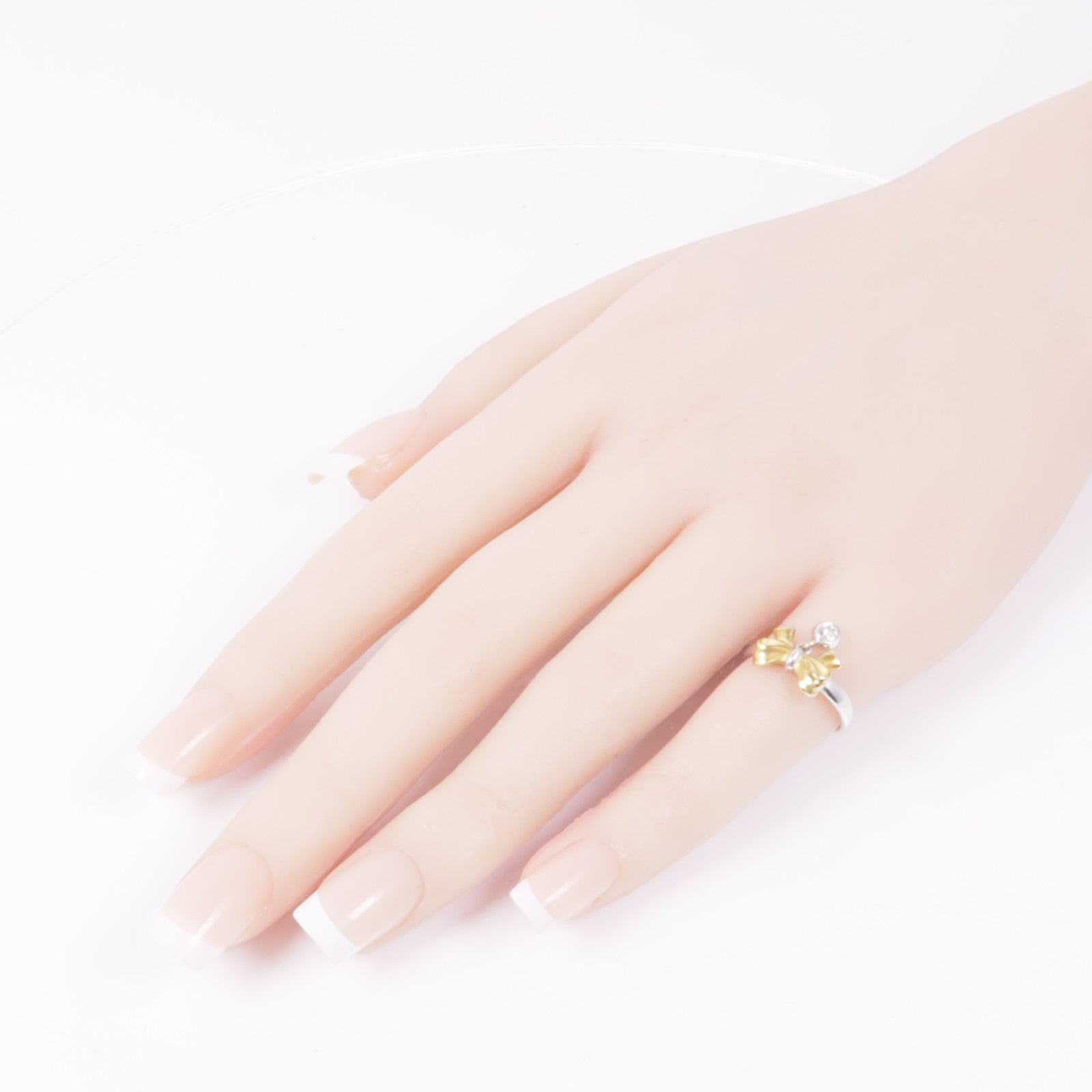JEWELRY Diamond Ring 18K White Gold/Yellow Gold US#5
