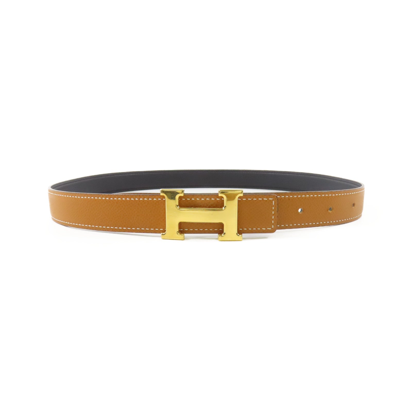 HERMES Epsom皮革H Belt金扣皮帶Gold