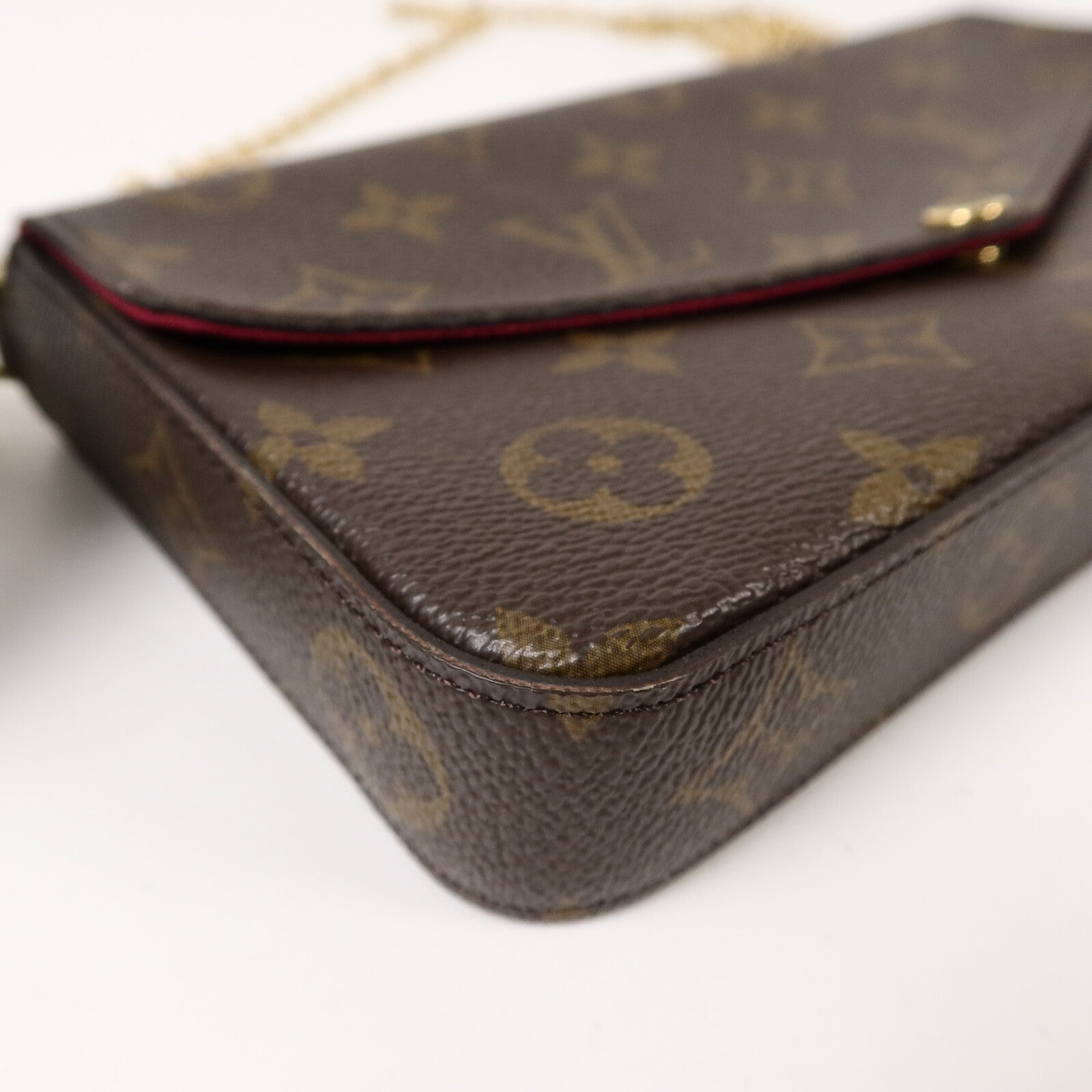 LOUIS VUITTON Monogram Pochette Felicie鏈帶肩背袋