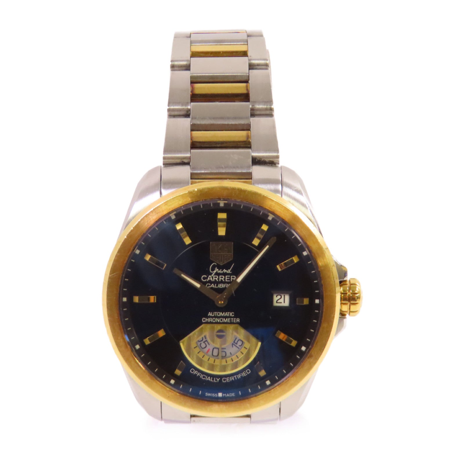 TAG HEUER Grand Carrera Watch不鏽鋼/18K黃金自動機芯手錶