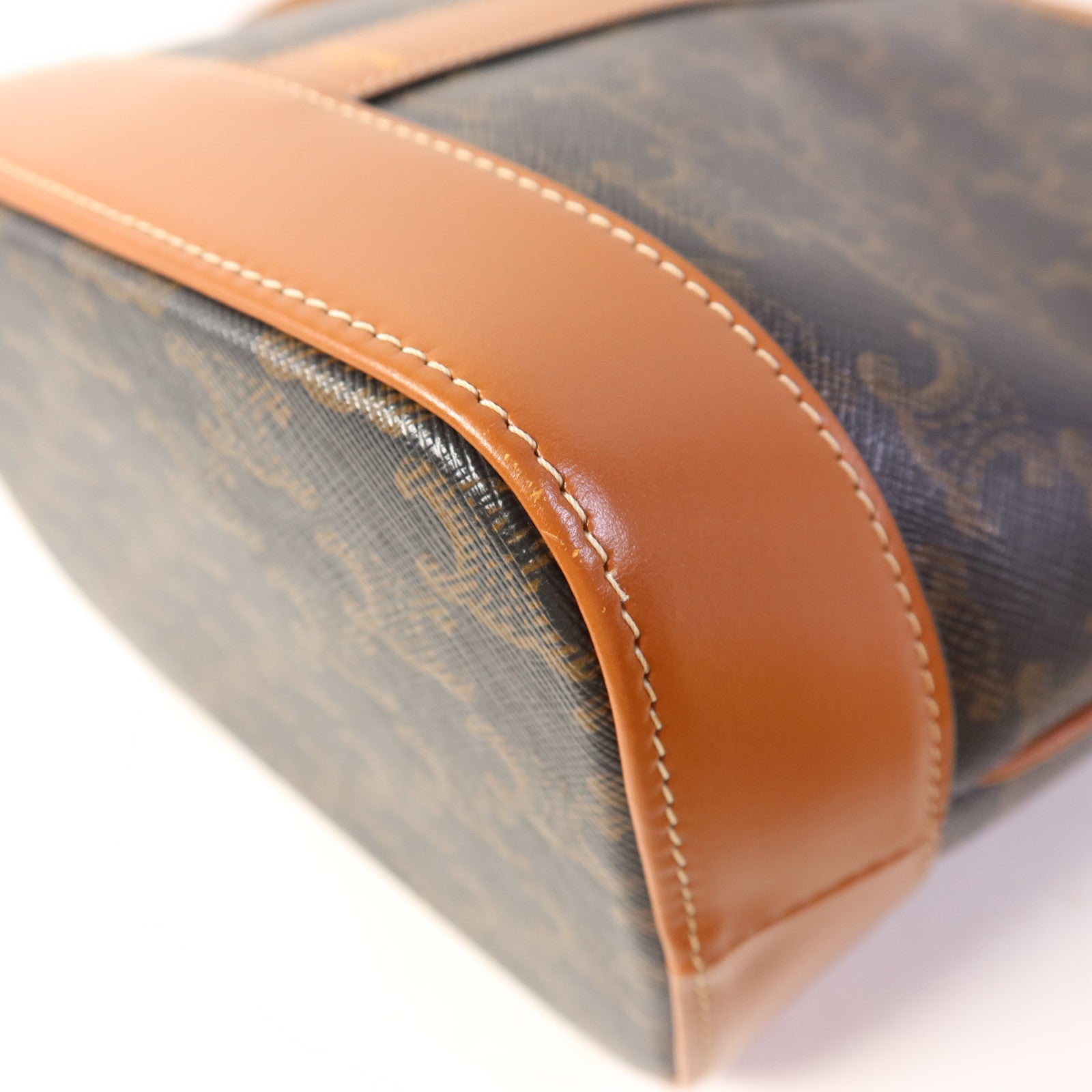 CELINE 塗層帆布Small Bucket金扣肩背袋