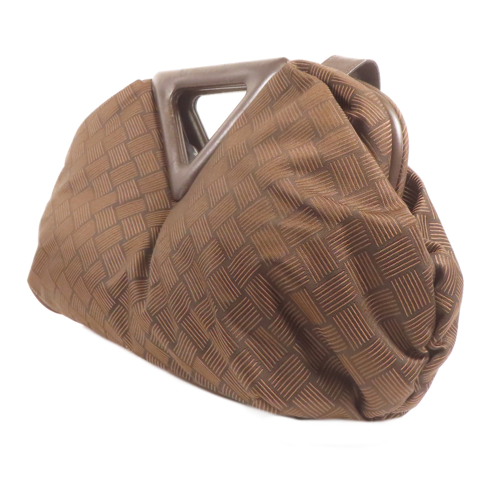 BOTTEGA VENETA 尼龍/皮革Point Triangle Shoulder Bag手挽肩背兩用袋