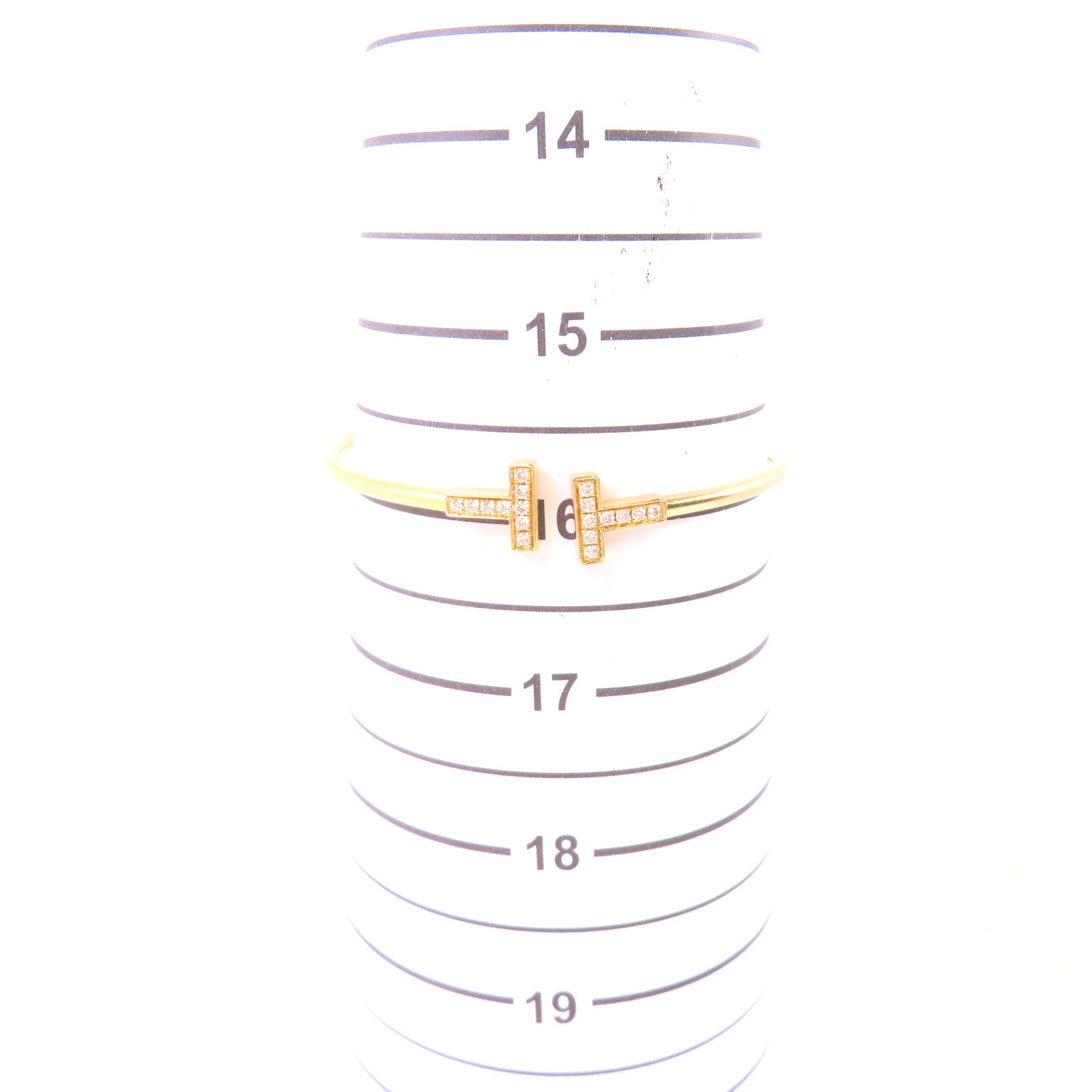 TIFFANY＆CO 18K玫瑰金/鑽石T Wire Diamond Bracelet手鏈