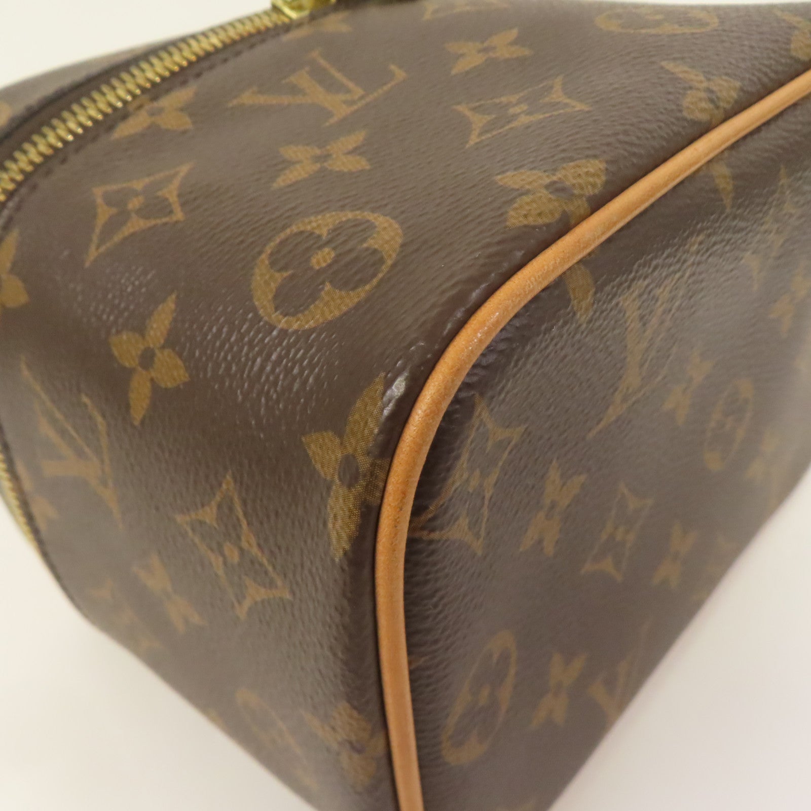LOUIS VUITTON【激減優惠】 Monogram Nice Mini金扣手挽袋啡色