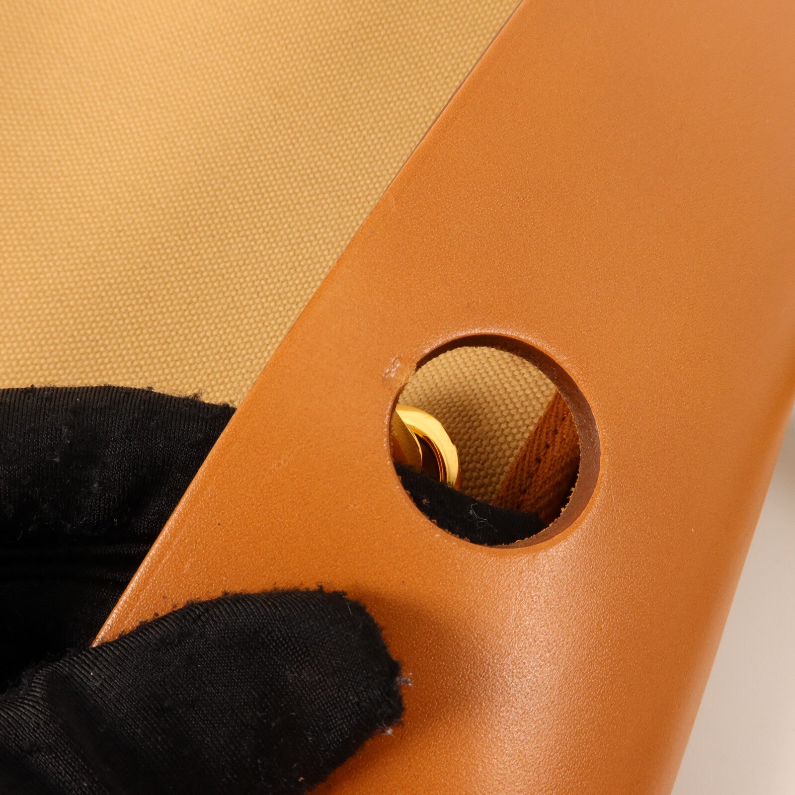 HERMES 帆布Herbag PM手挽肩背兩用袋Chai/Naturel-Sable/Fauve/Cuivre