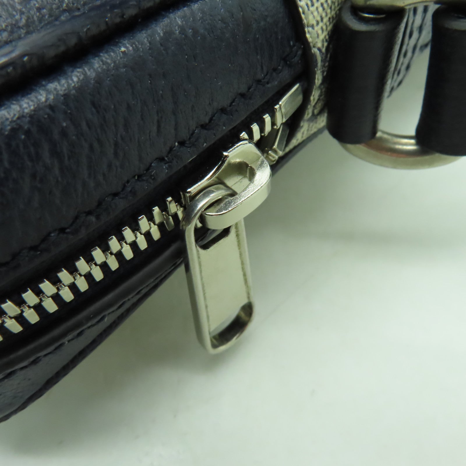 GUCCI 塗層帆布Ophidia GG Small Messenger銀扣肩背袋米色/藍色