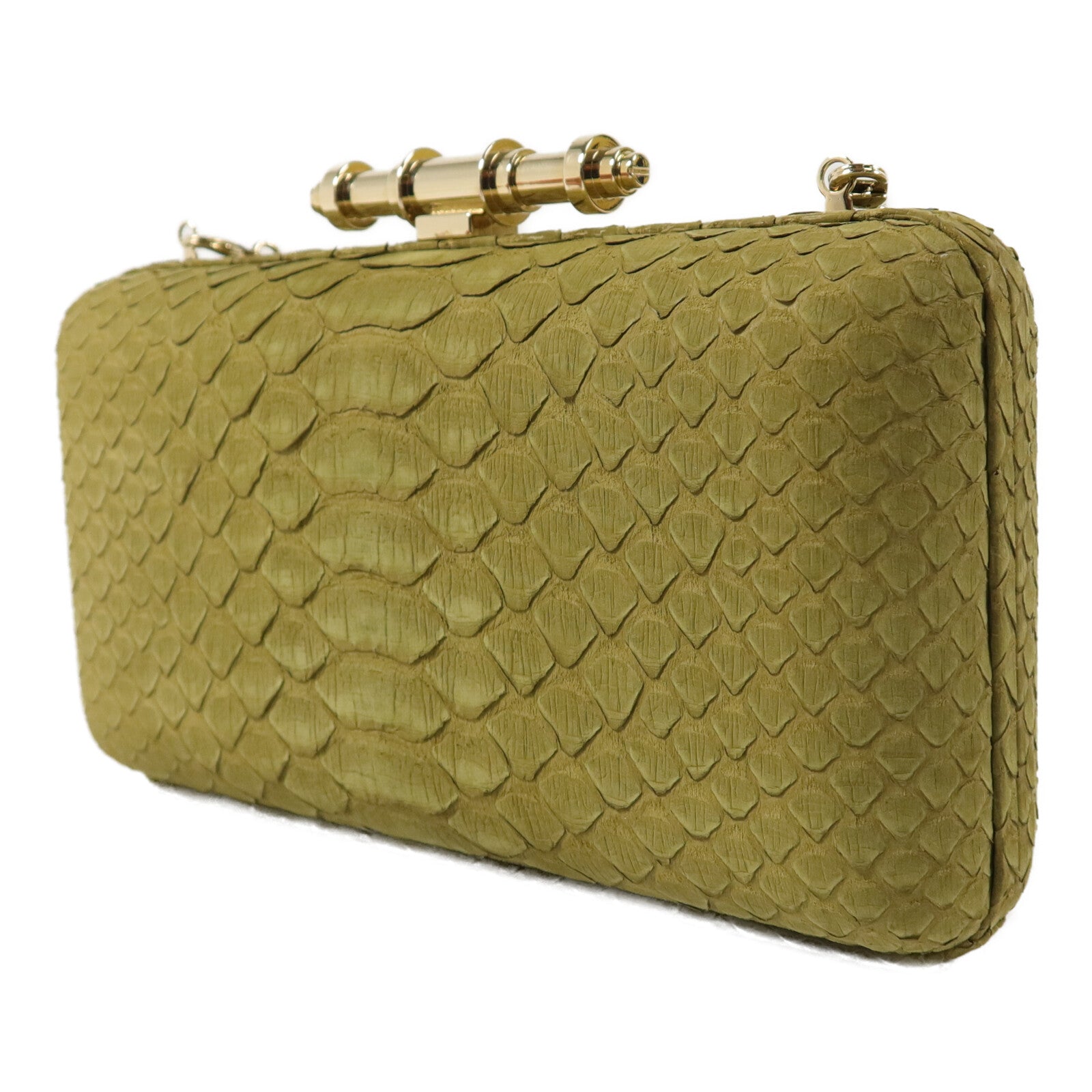 GIVENCHY 蛇皮皮革Clutch With Chain鏈帶肩背袋