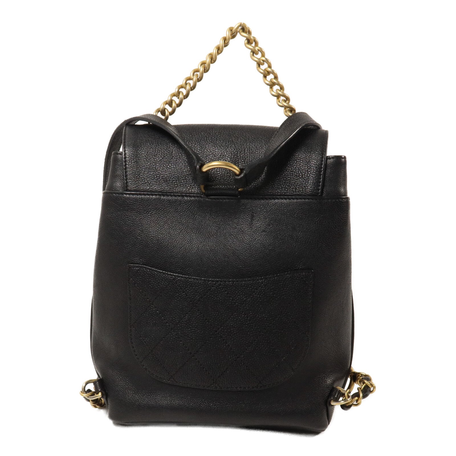 CHANEL 牛皮皮革Backpack鏈帶背包