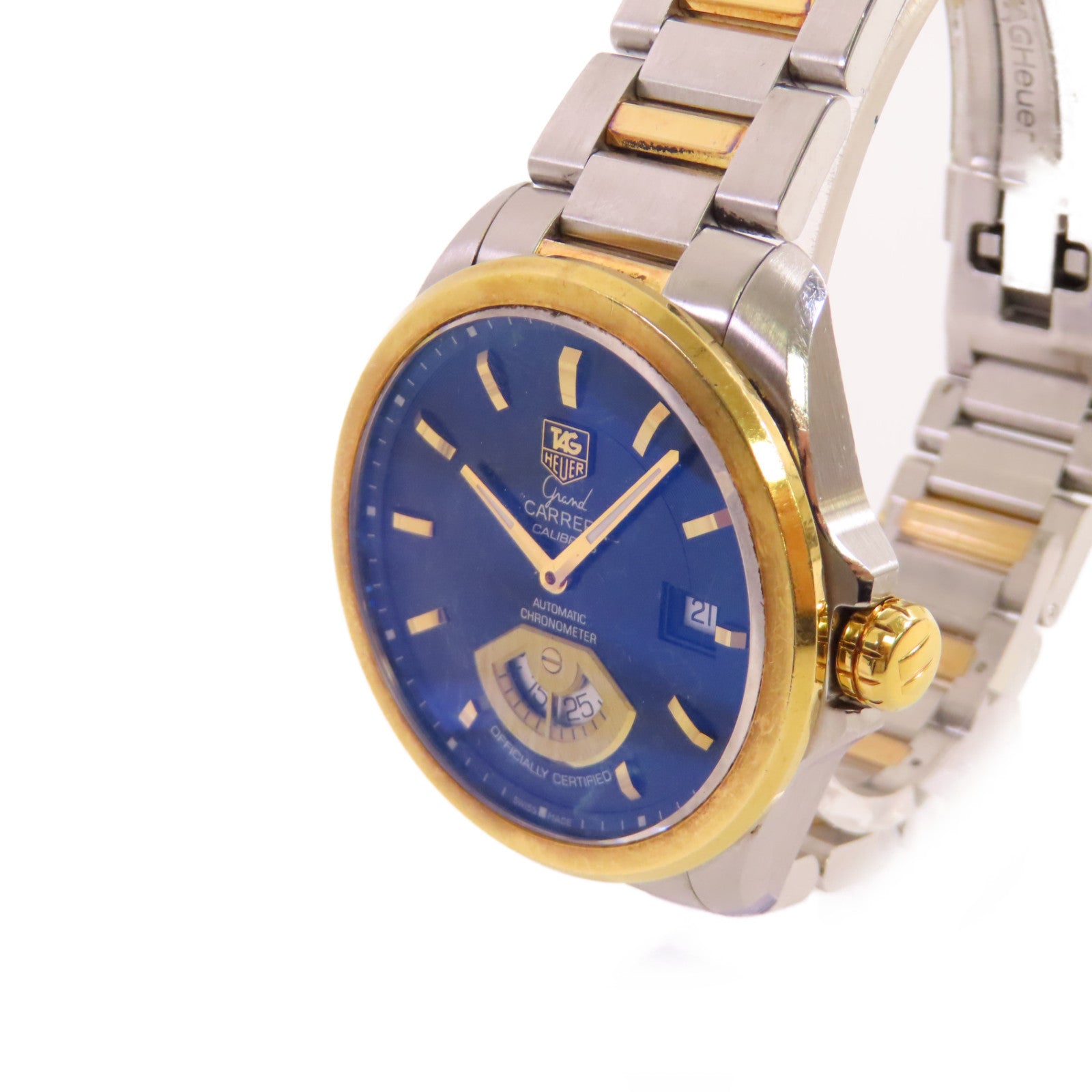 TAG HEUER Grand Carrera Watch不鏽鋼/18K黃金自動機芯手錶