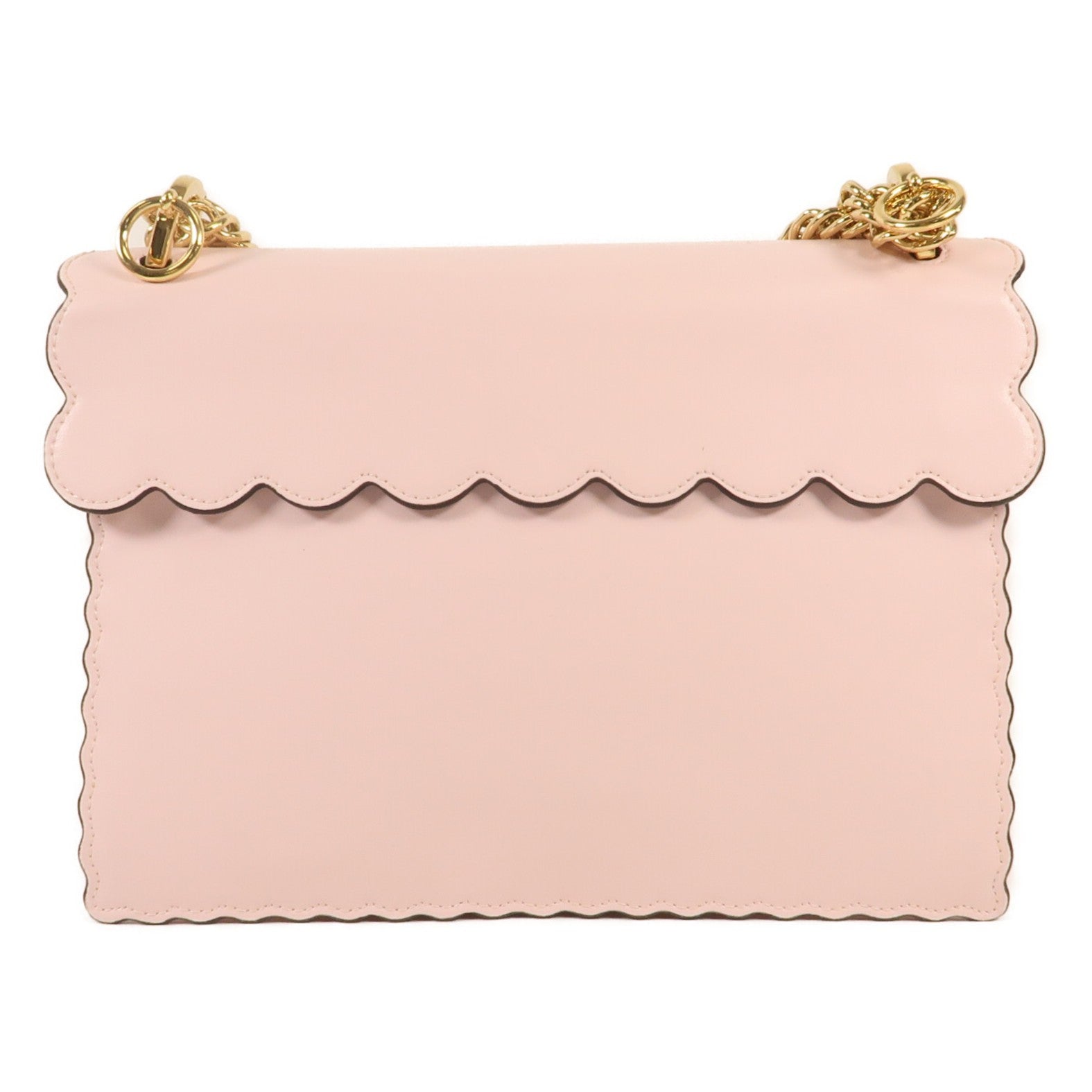 FENDI 牛皮皮革KAN I金扣鏈帶肩背袋