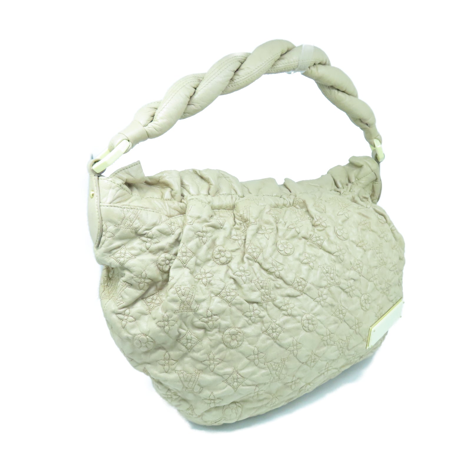 LOUIS VUITTON 【清倉大減價】Monogram Olympe Nimbus GM金扣肩背袋米色