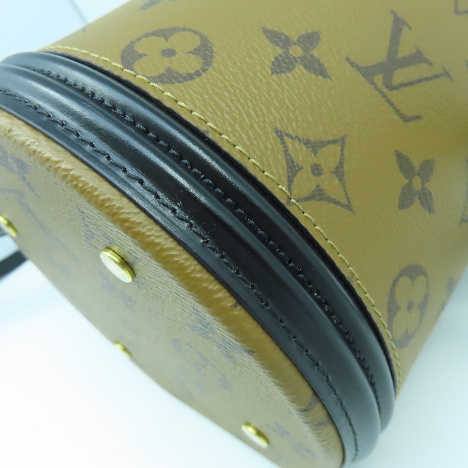 LOUIS VUITTON Monogram Cannes金扣手挽肩背兩用袋啡色/黑色