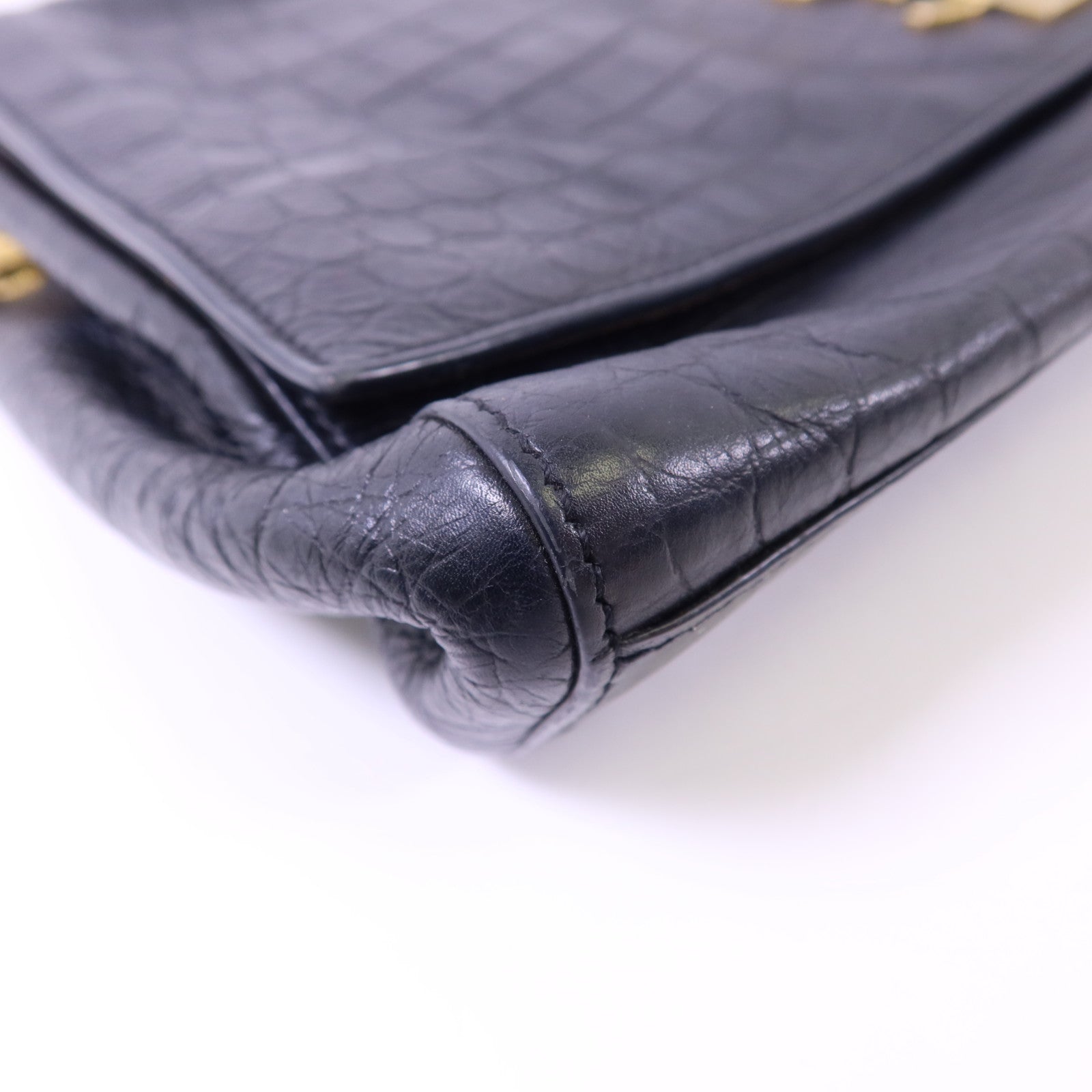 SAINT LAURENT 牛皮皮革/麂皮皮革Medium Kate Reversible Chain Bag金扣鏈帶肩背袋