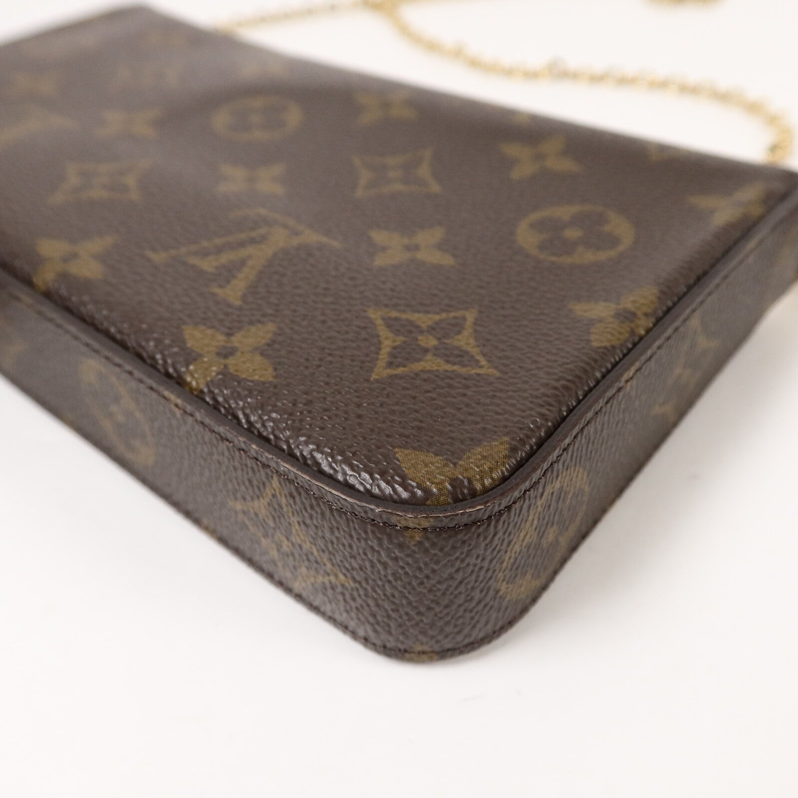LOUIS VUITTON Monogram Pochette Felicie鏈帶肩背袋