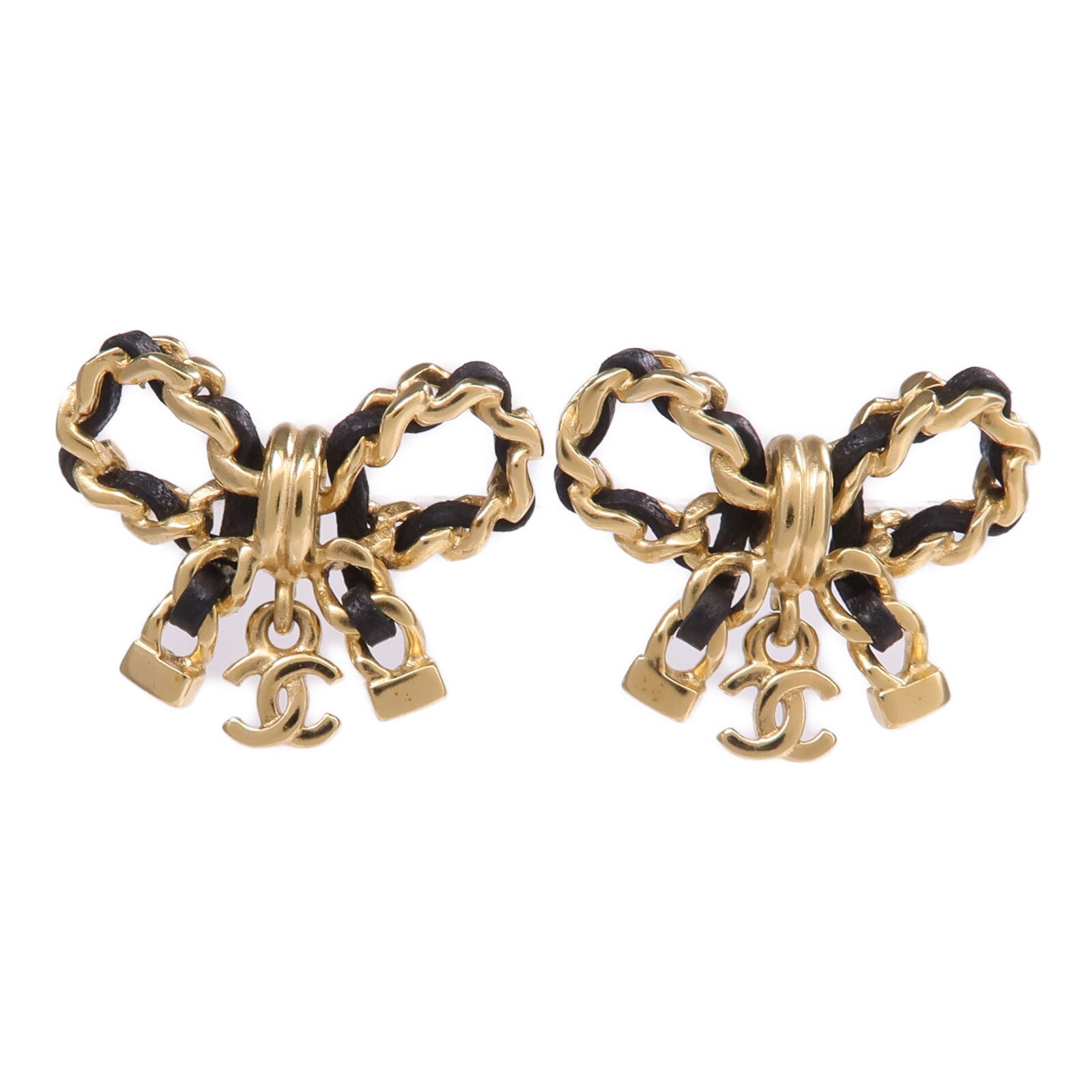 CHANEL 金屬/皮革Earrings耳環
